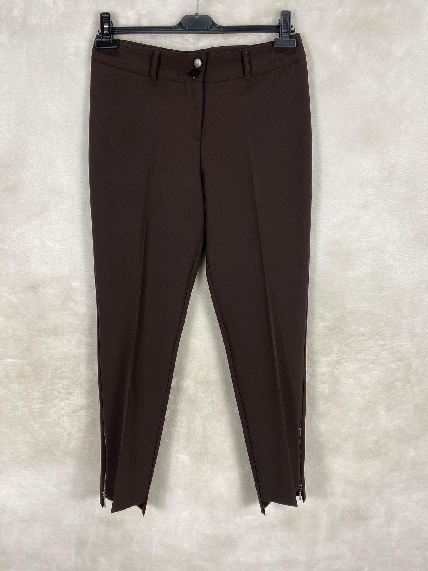 Sentez Paçası Fermuarlı Classic Pantolon 1034 - KAHVE