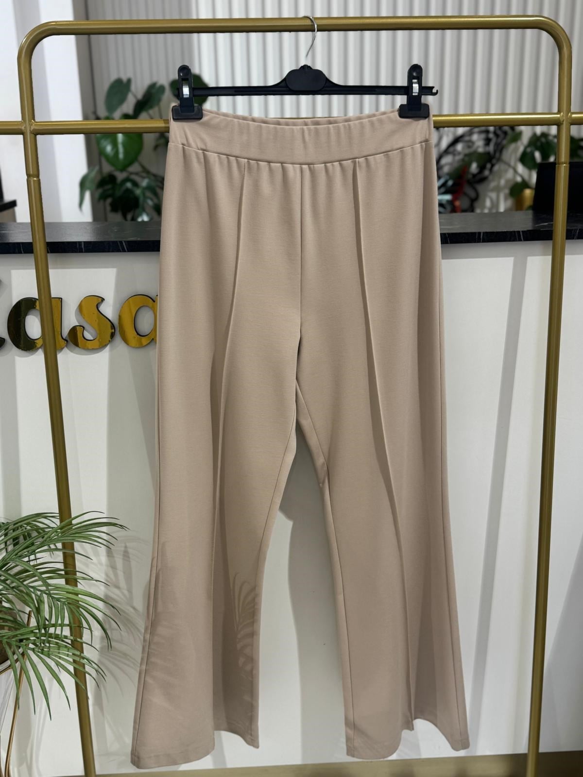 Sentez Panega Örme İspanyol Paça Pantolon 5517 - TAŞ