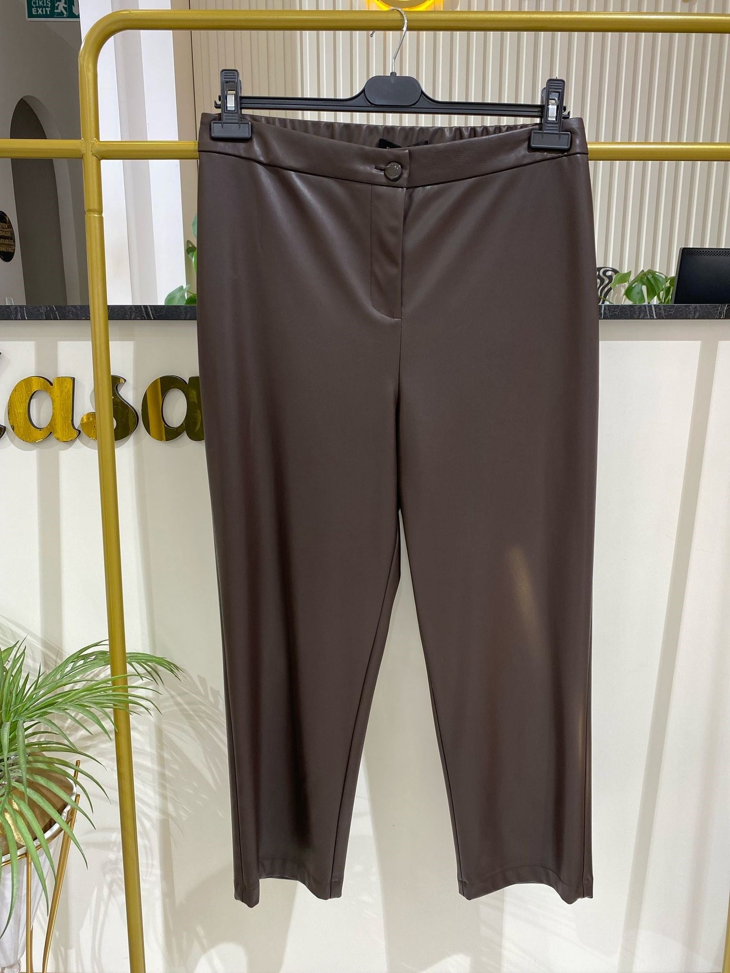 Sentez Tek Düğmeli Classsic Der Pantolon 5402 - KAHVE