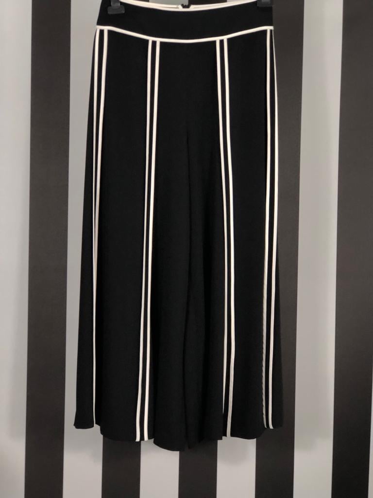 Şerit Detaylı Pantolon 8804 - SİYAH