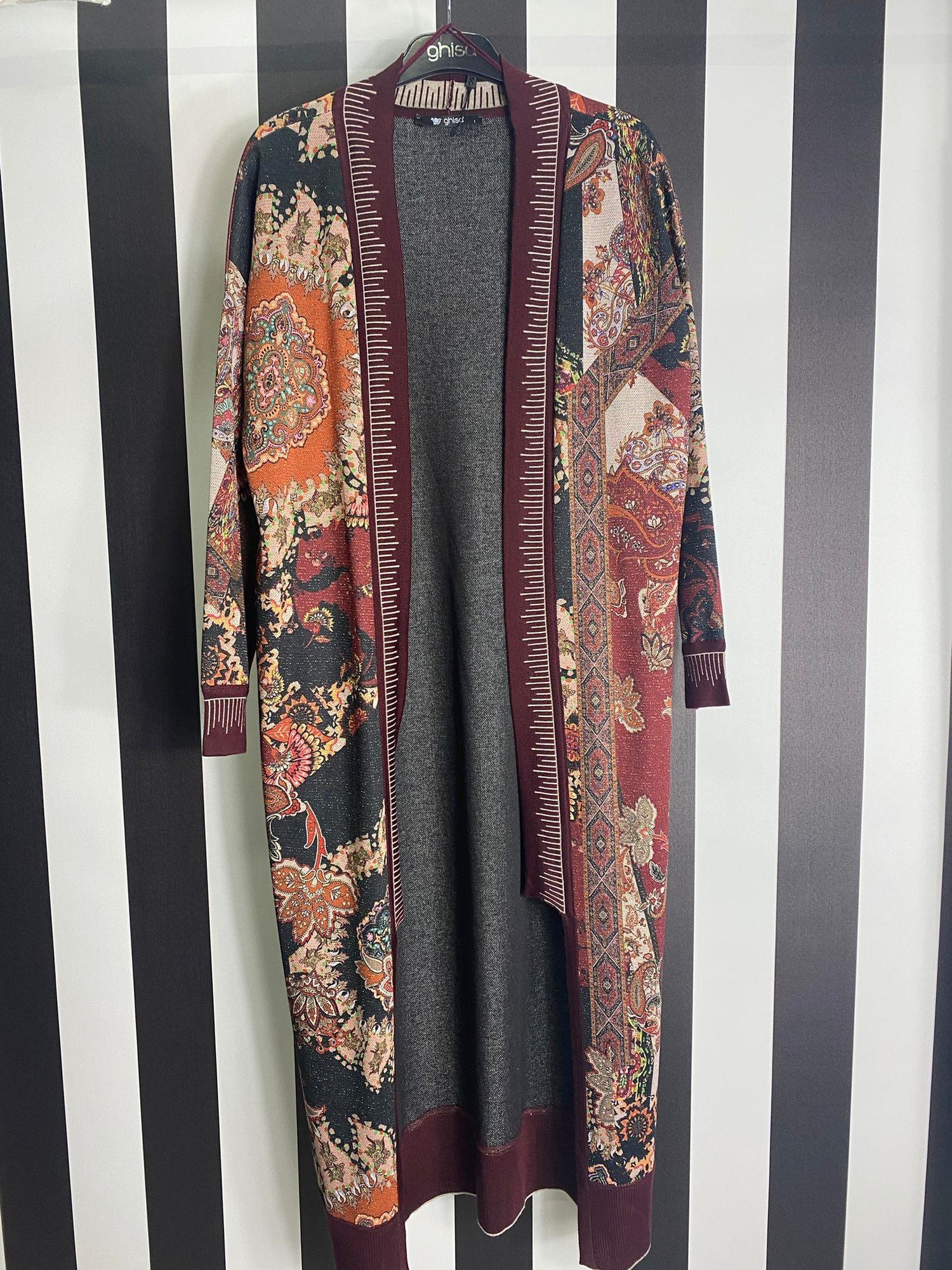 Sim Detaylı Hırka 3487 - BORDO