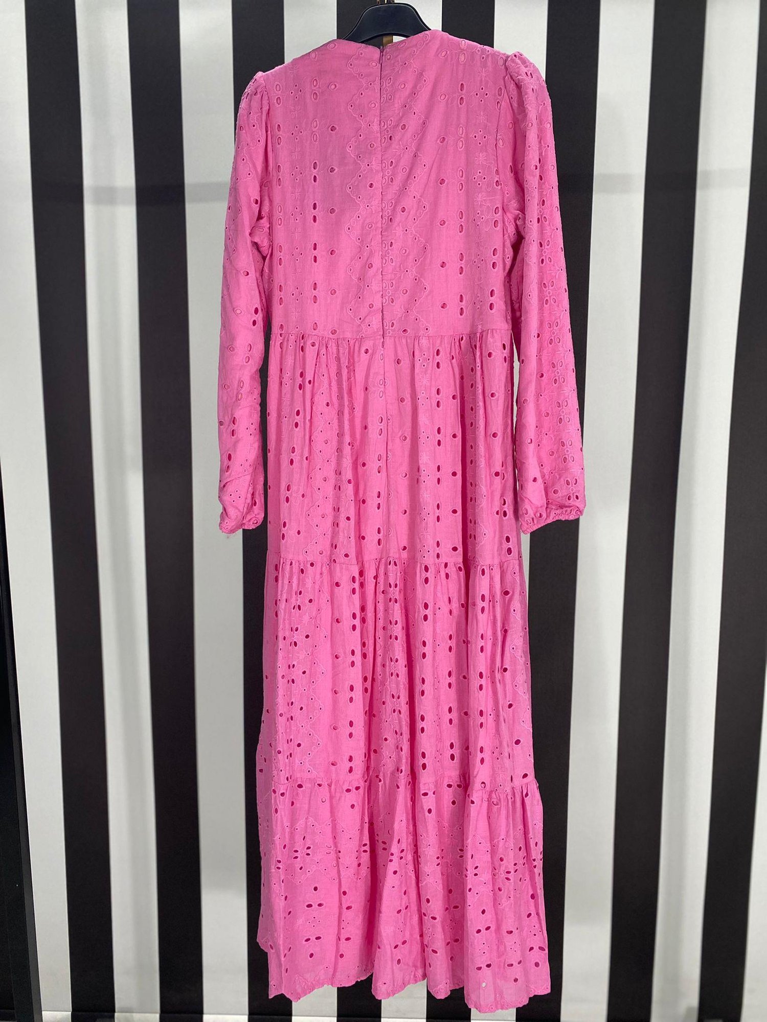 Tasarım Fisto Elbise 23107 - PEMBE