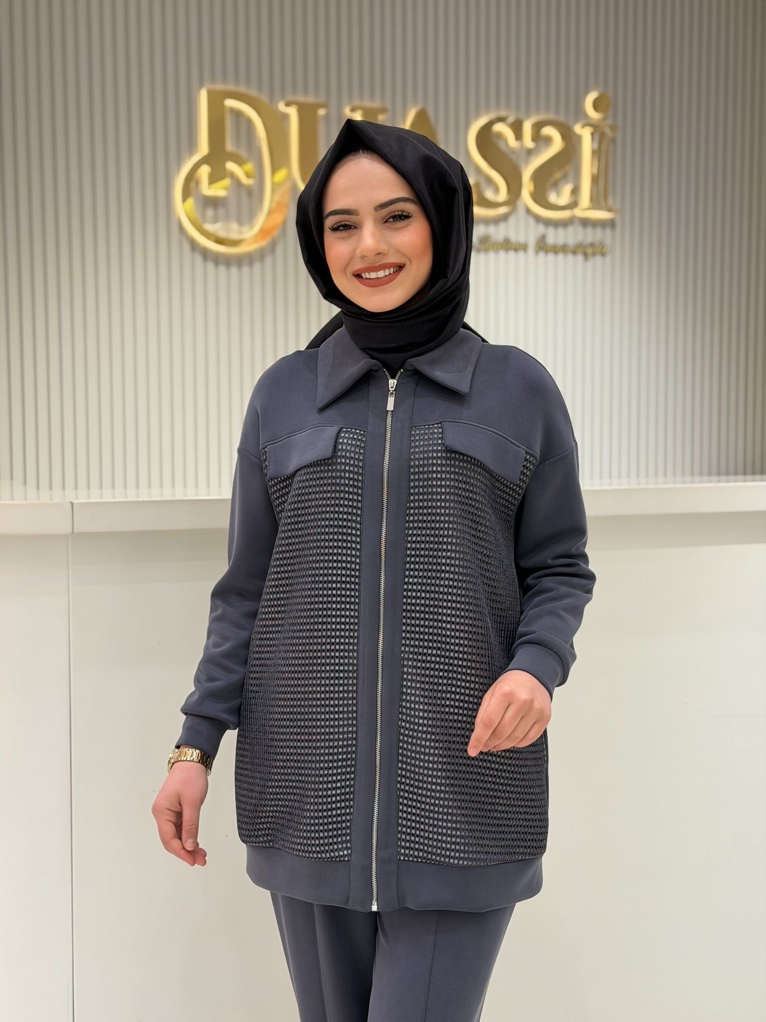 Tkm.5007.01 File Kaplamalı Pantolonlu Takım