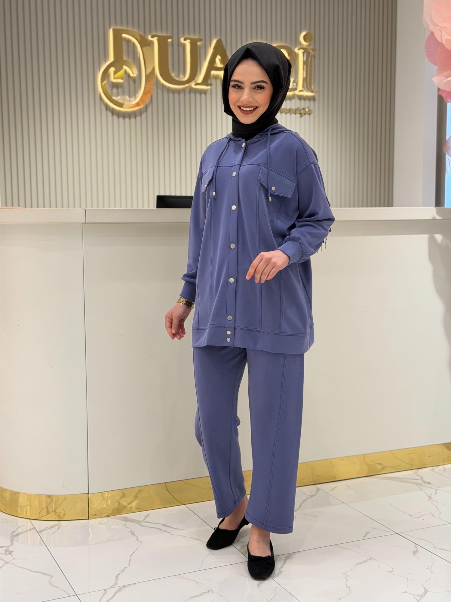 Tkm.5039.01 Spor Dikişli Pantolonlu İkili Takım