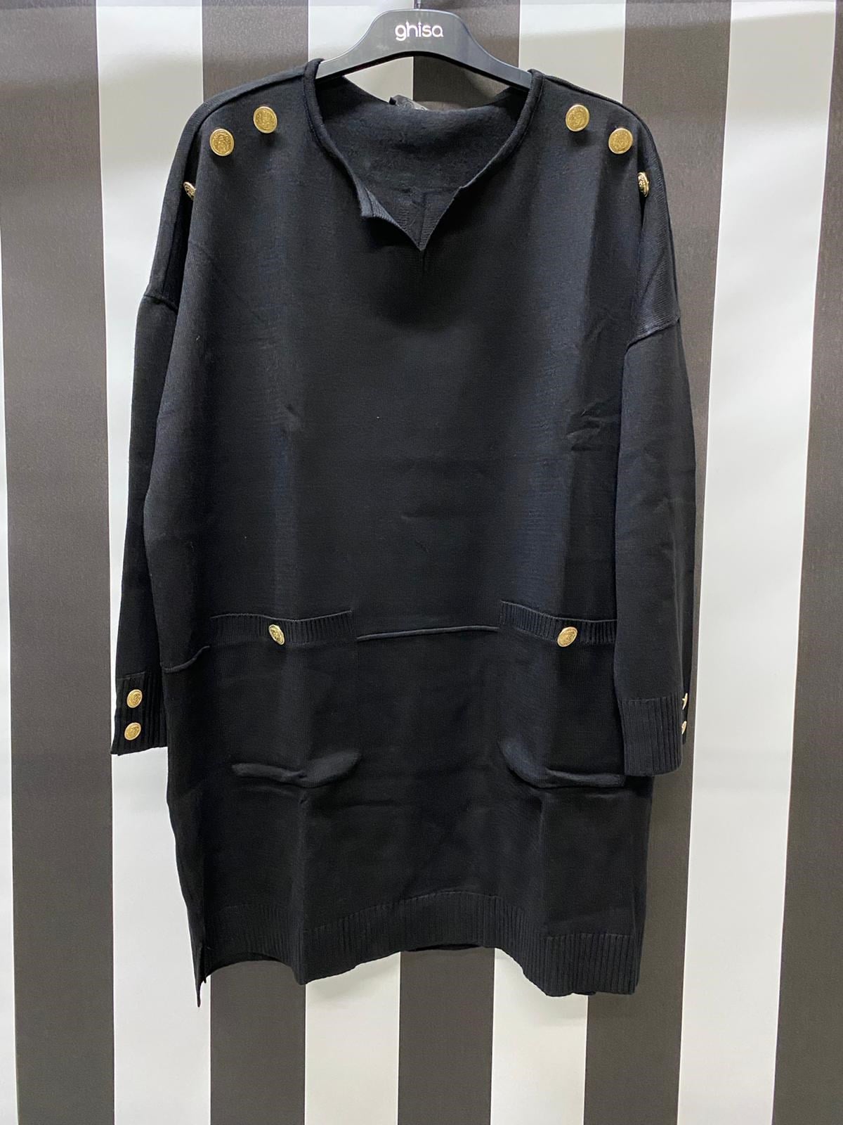 Triko Cepli Tunik 4462 - SİYAH