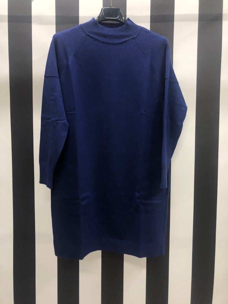 Triko Detaylı Tunik 4390 - LACİVERT