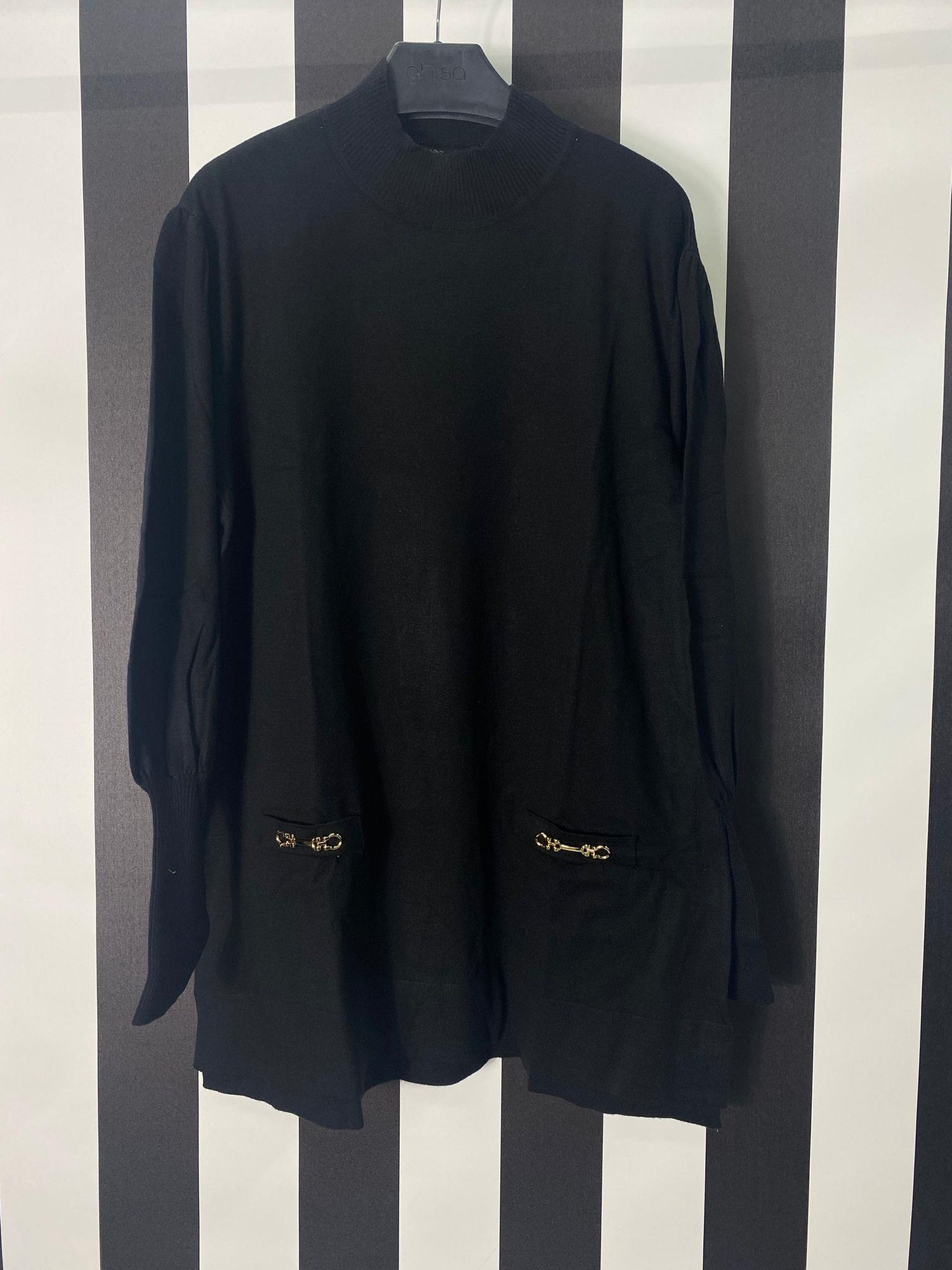 Triko Tunik 4371 - SİYAH