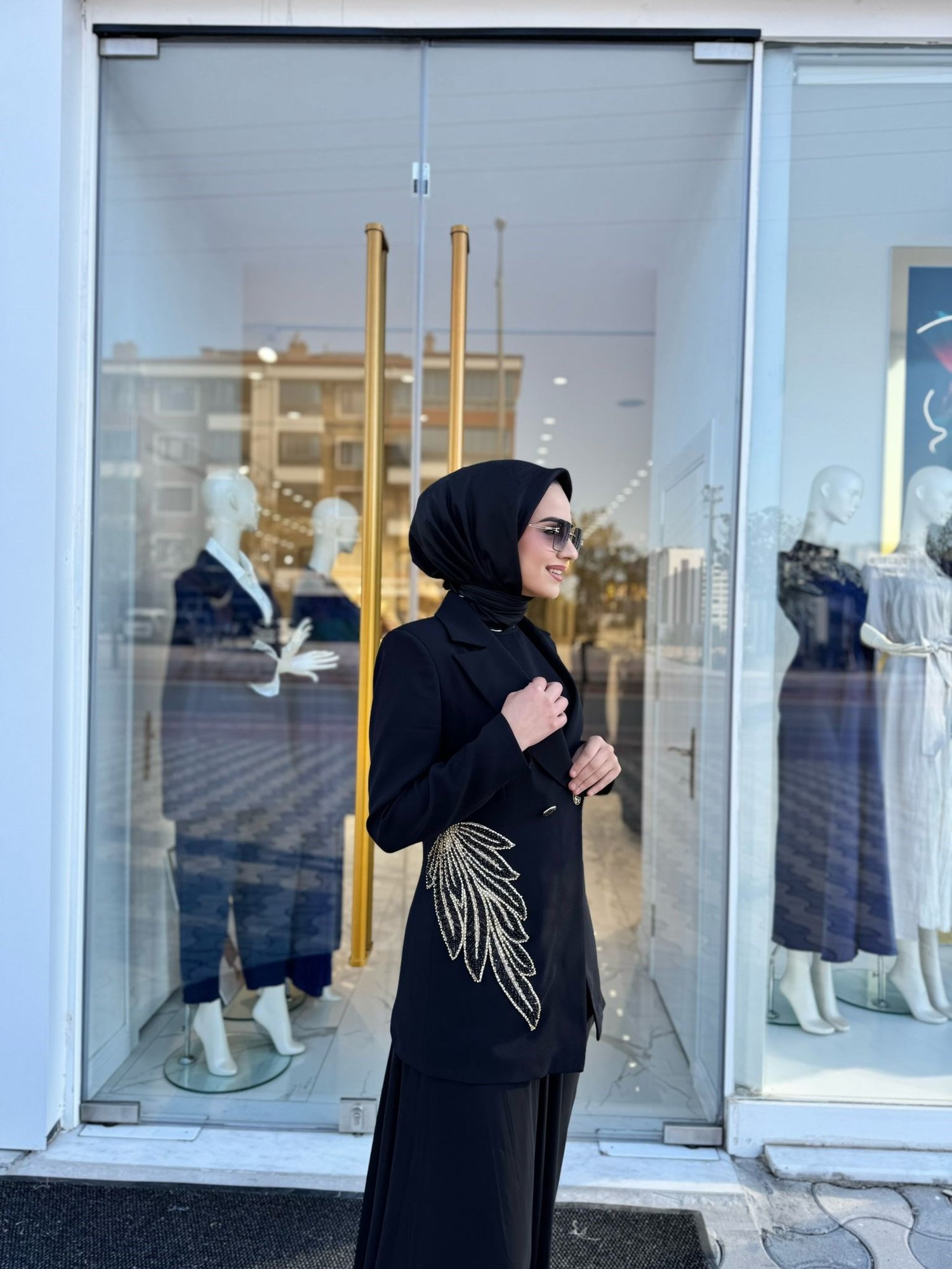 White Corner 3222 3lü Takım  - SİYAH