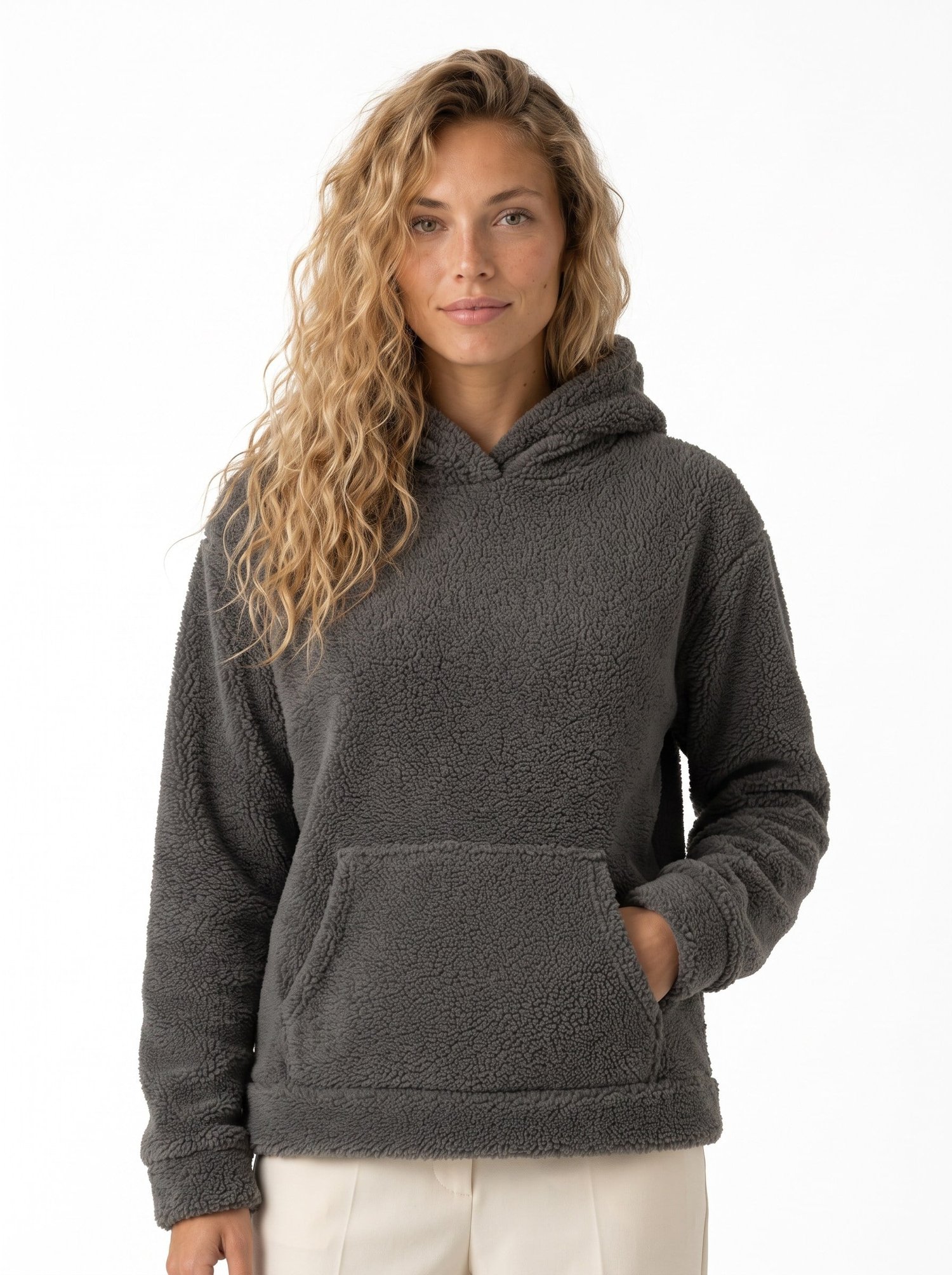 Antrasit Kapüşonlu Welsoft Sweatshirt
