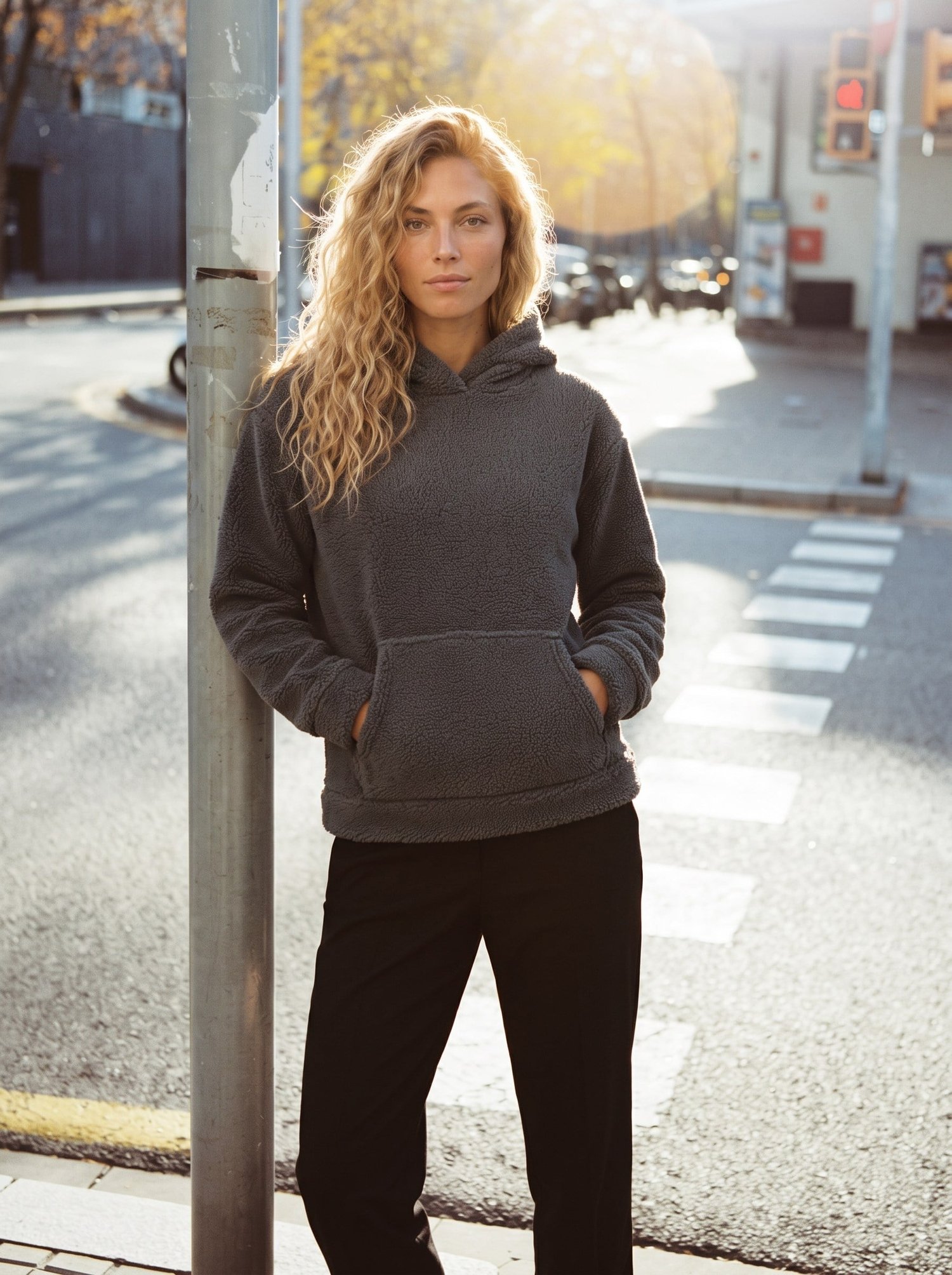 Antrasit Kapüşonlu Welsoft Sweatshirt