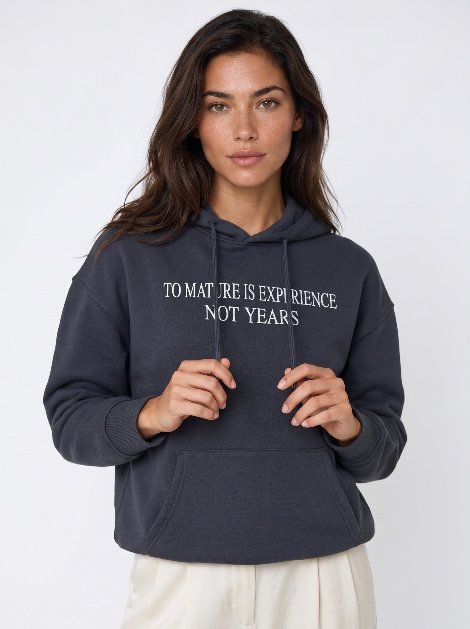 Antrasit Oversize Kapüşonlu Sweatshirt