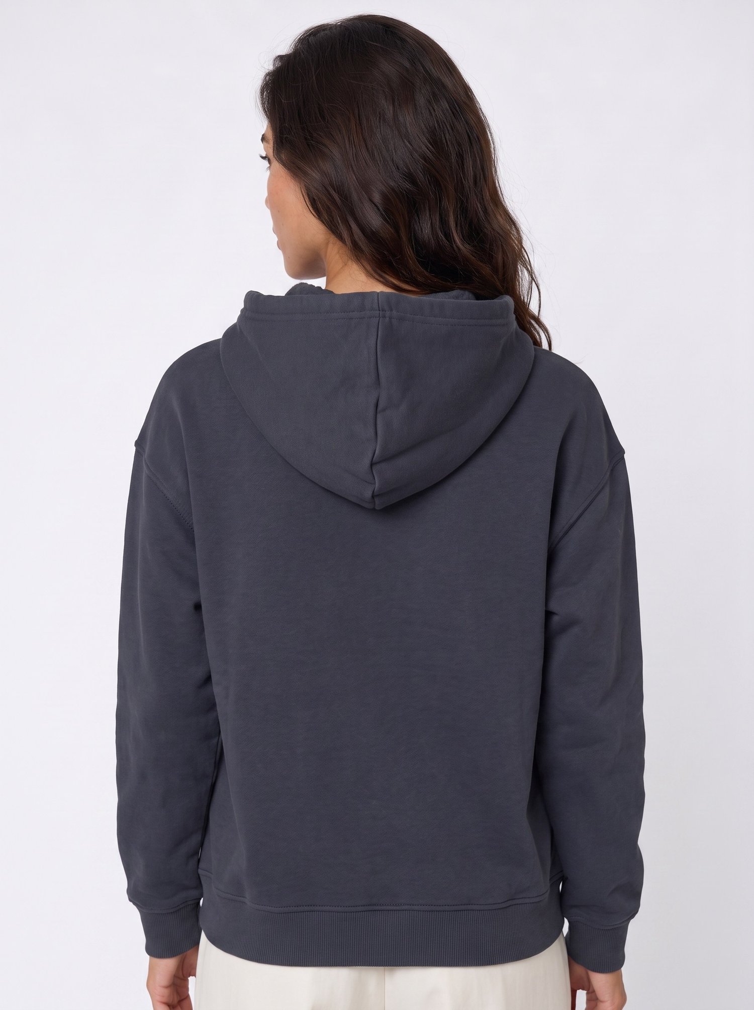 Antrasit Oversize Kapüşonlu Sweatshirt