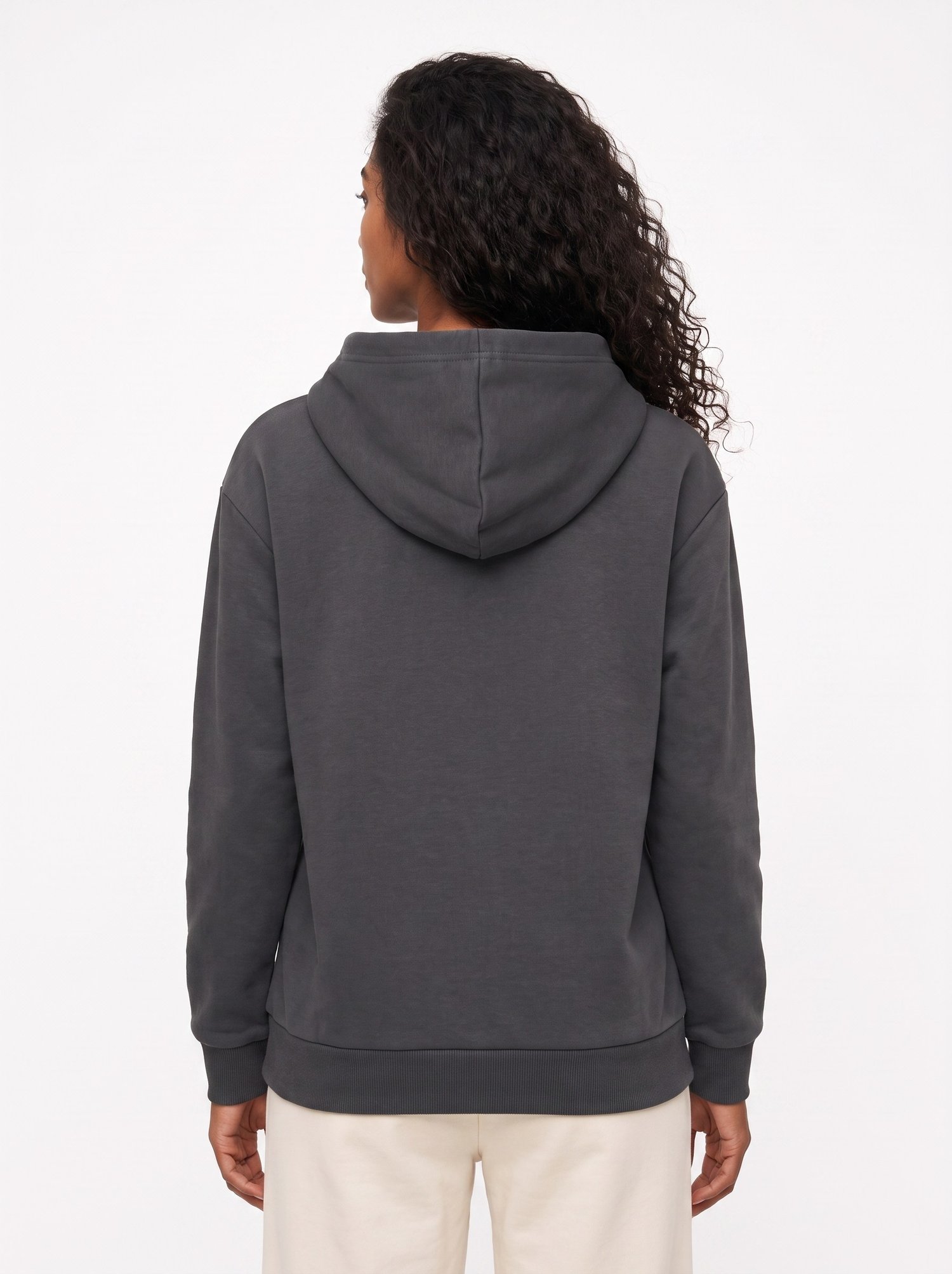 Antrasit Şardonlu Kanguru Cepli Sweatshirt