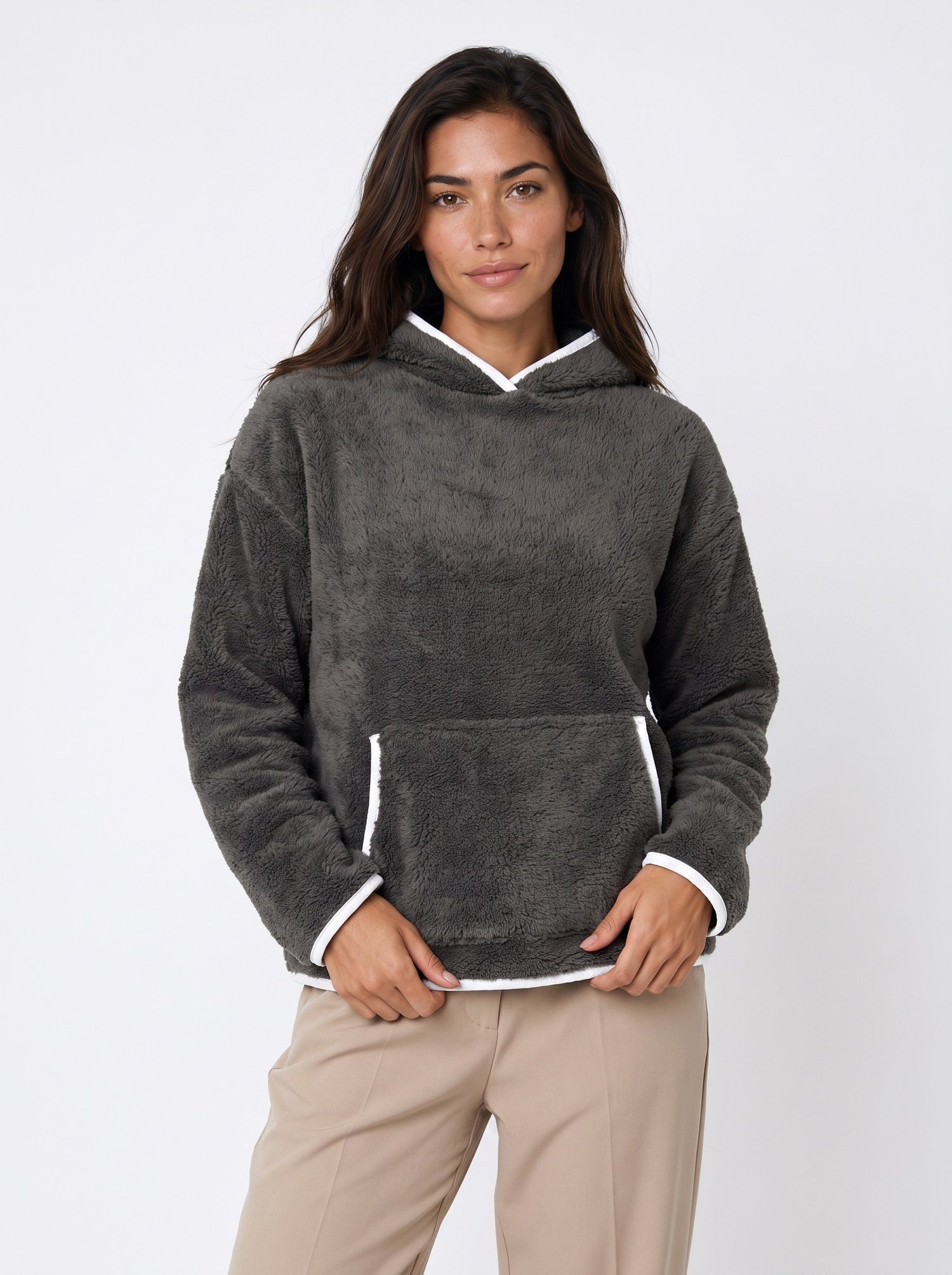 Antrasit Şeritli Welsoft Sweatshirt