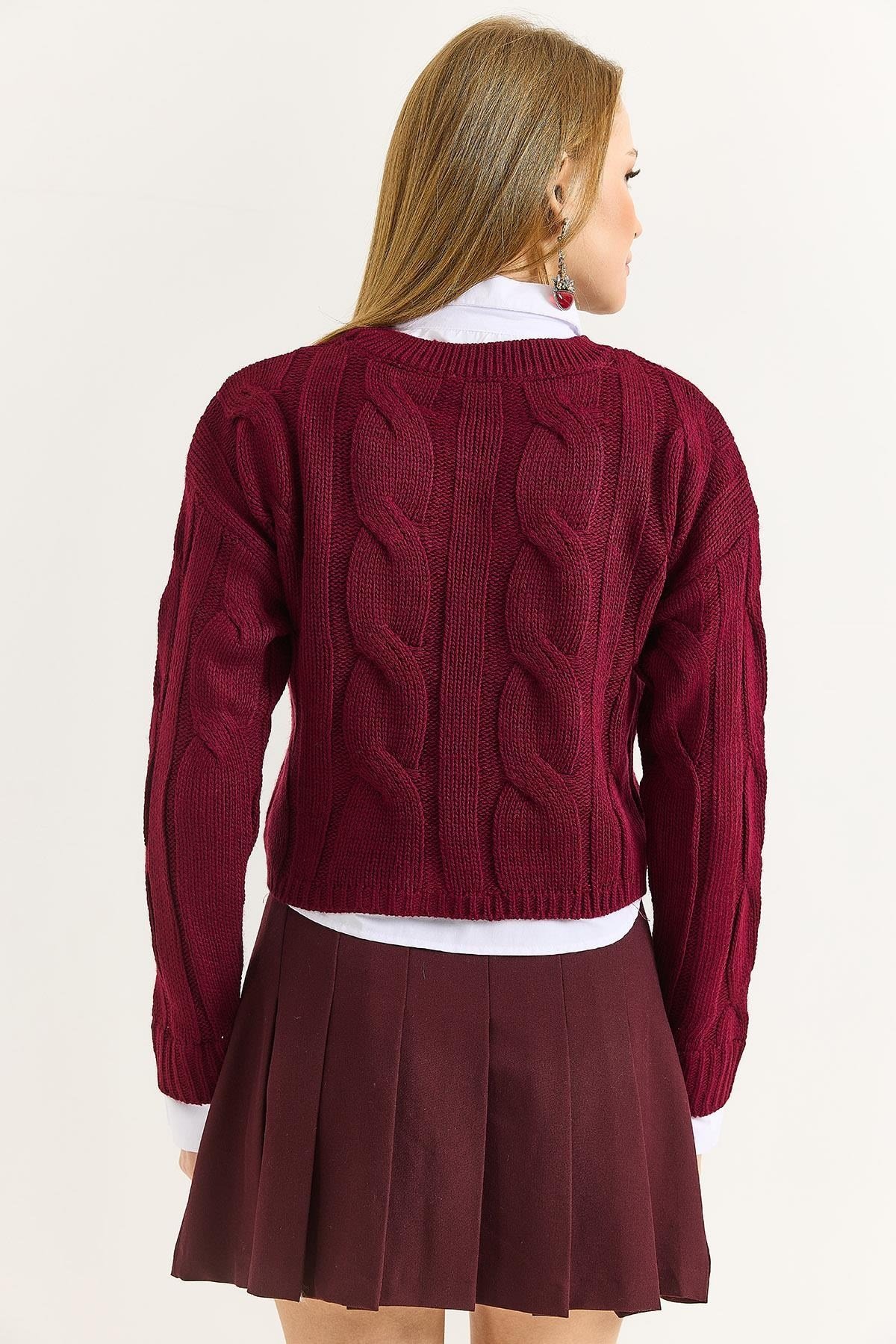 Bordo Garnili Crop Kazak
