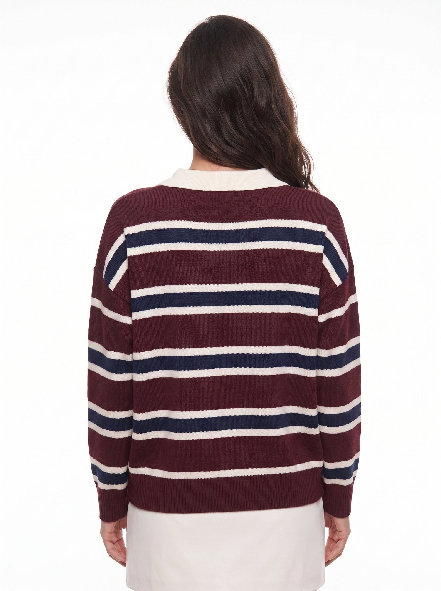 Bordo Polo Yaka Triko Kazak