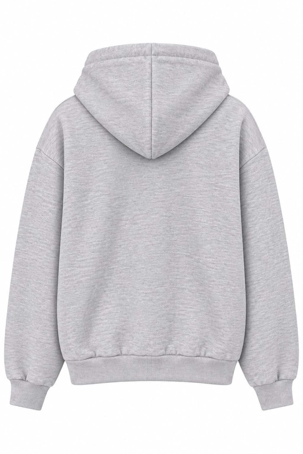 Gri Baskılı Oversize Kapüşonlu Sweatshirt