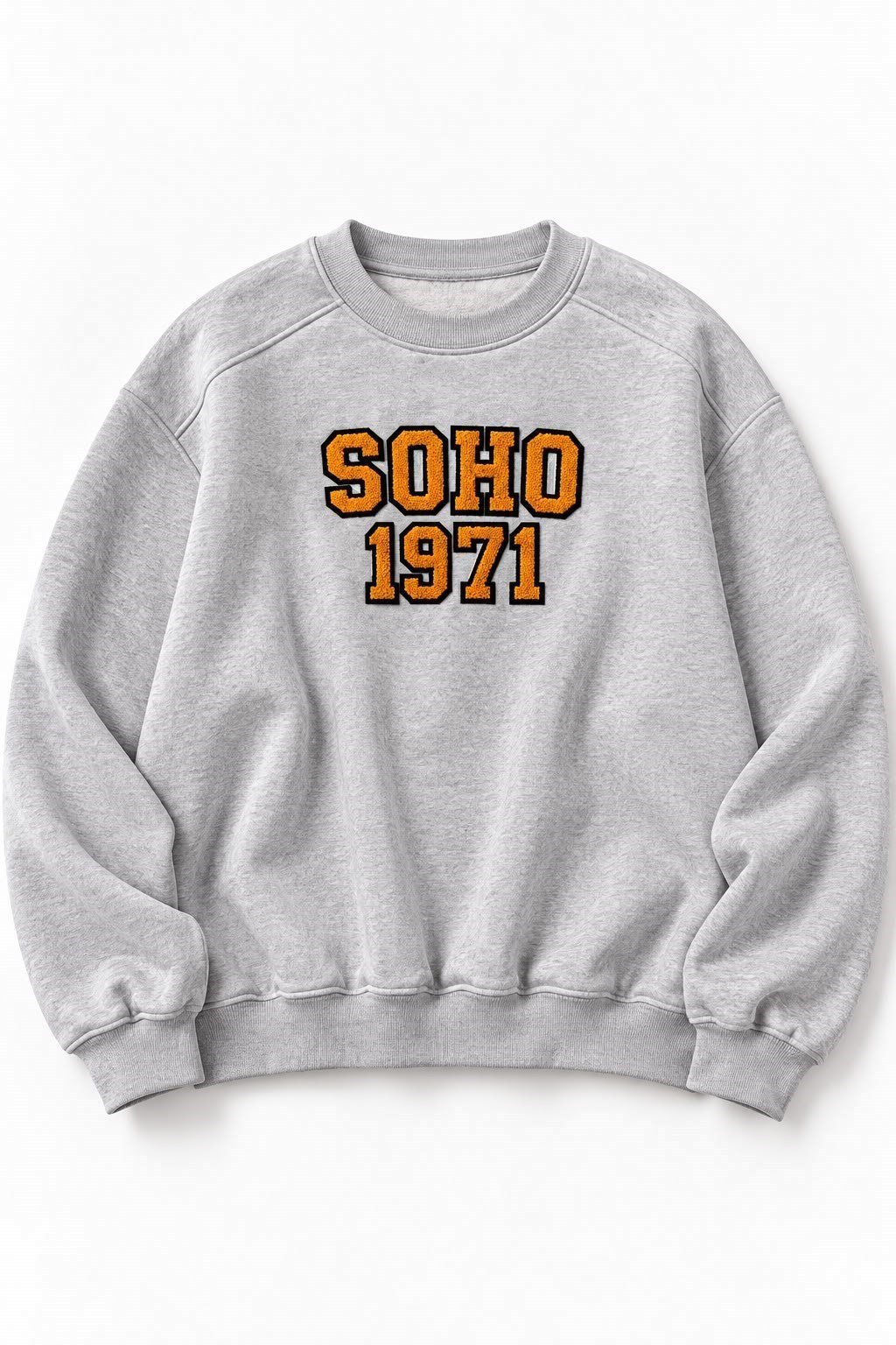 Gri Baskılı Oversize Sweatshirt