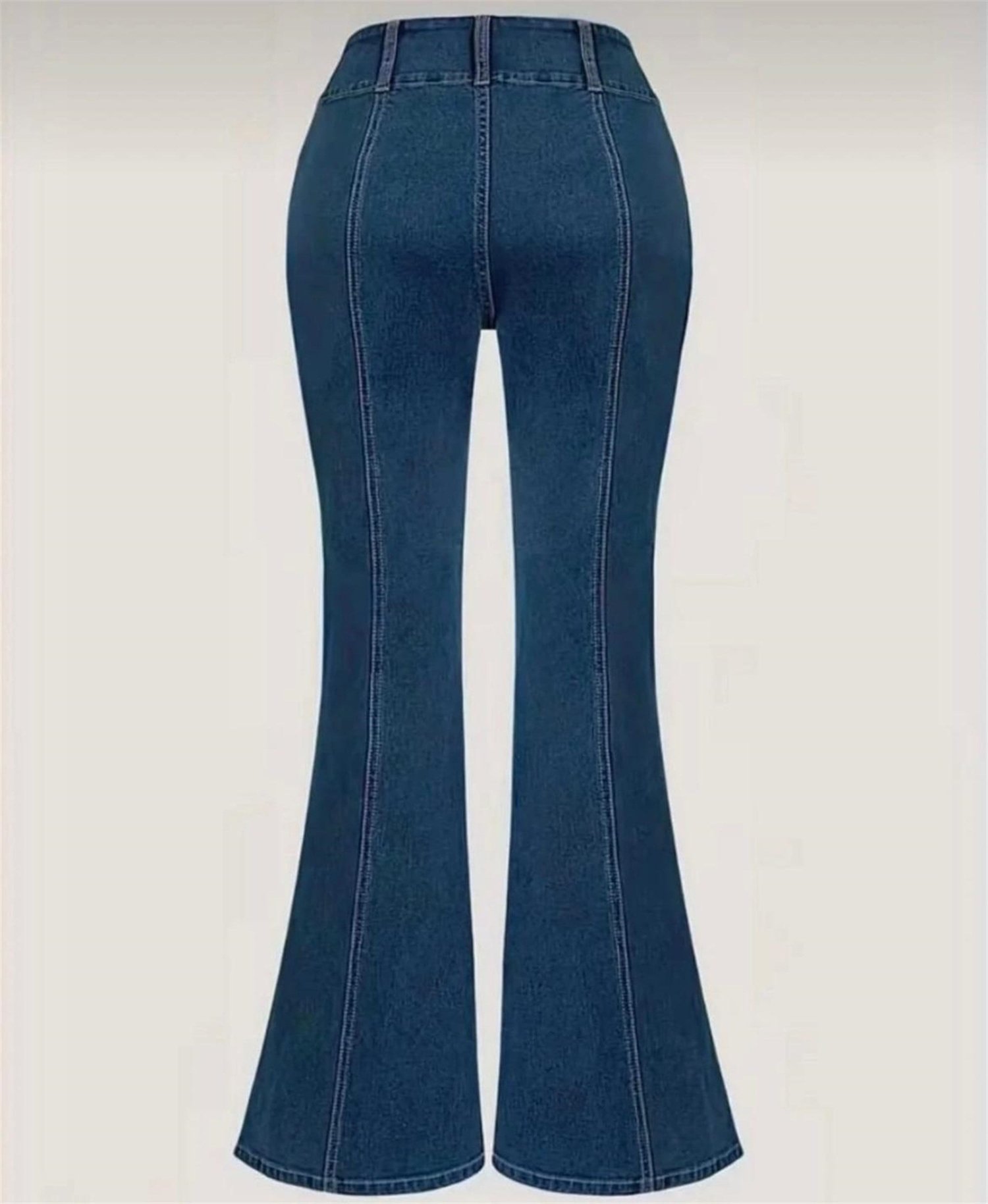 Önü Dikişli İspanyol Paça Jean Pantolon