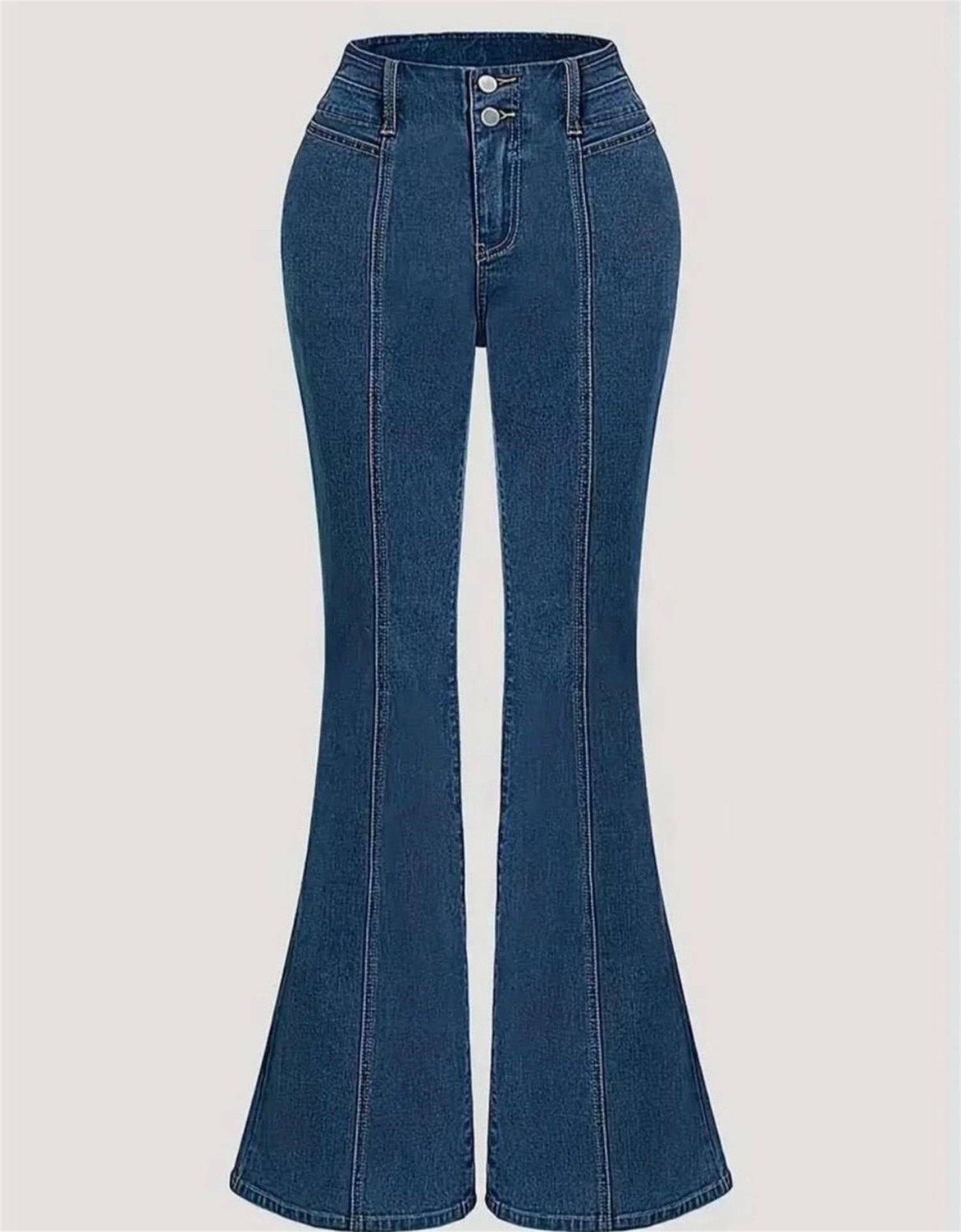 Önü Dikişli İspanyol Paça Jean Pantolon