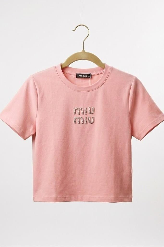 Pembe Bisiklet Yaka Crop Bluz