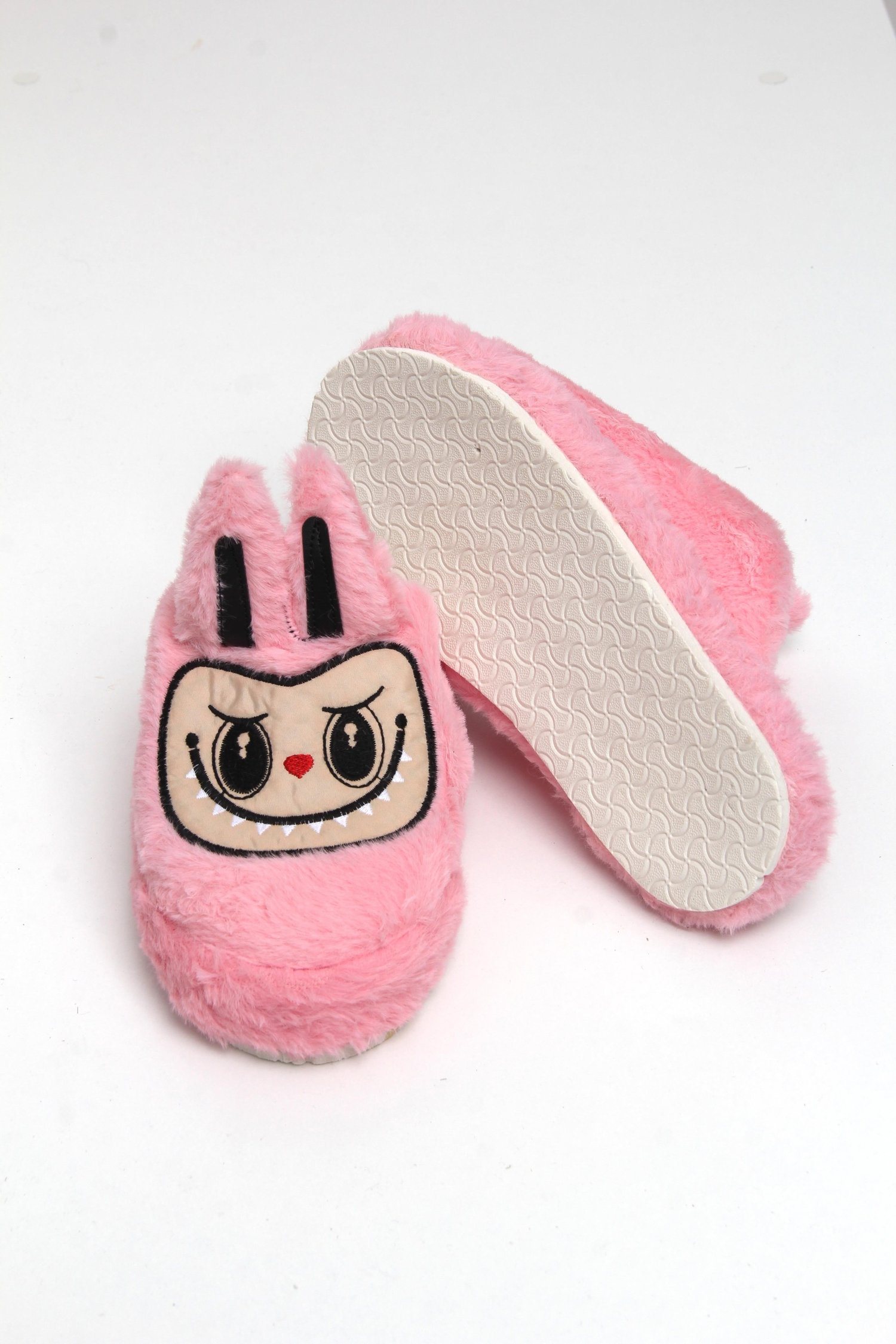 Pembe Figürlü Peluş Ev Terliği