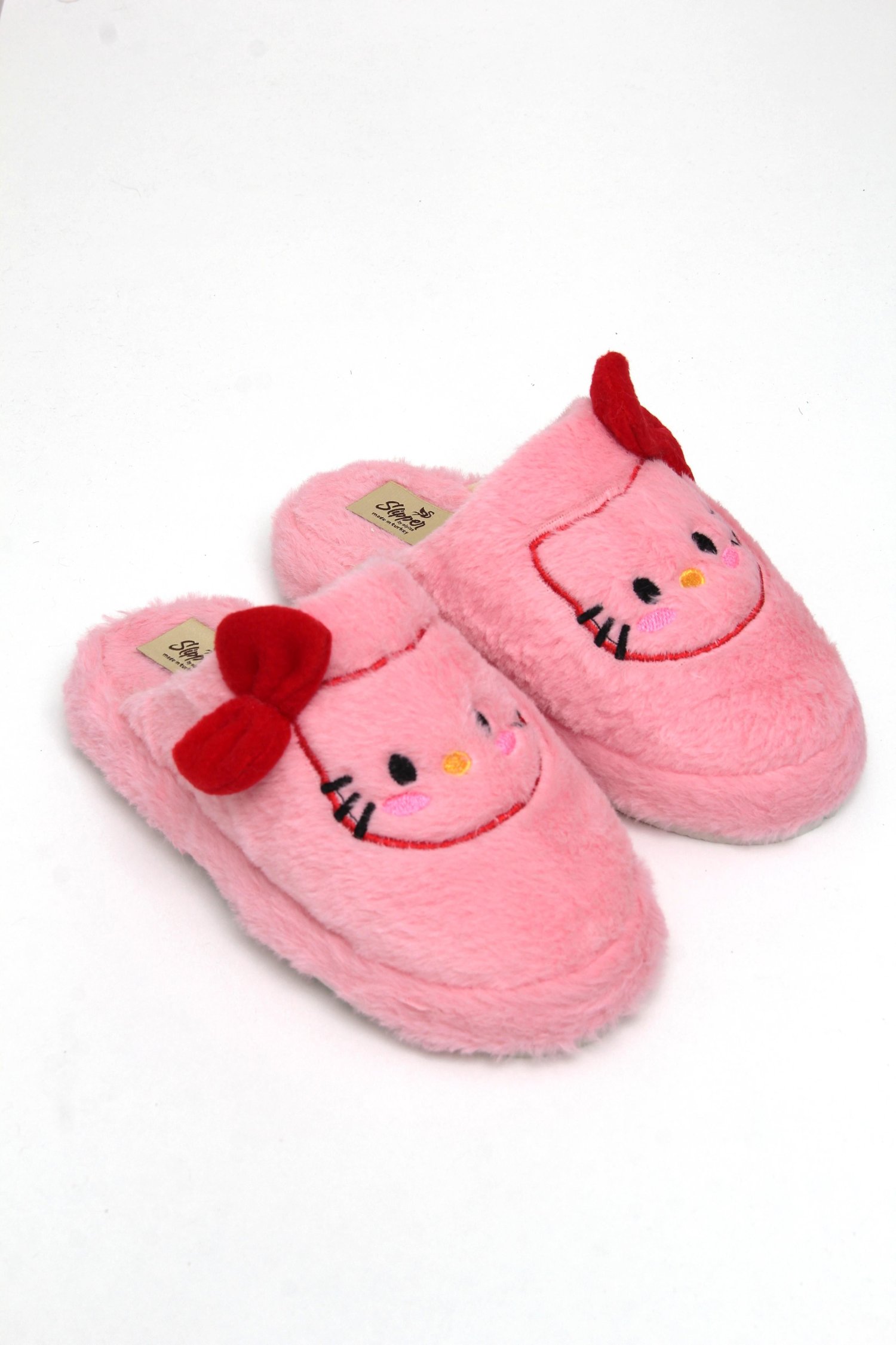 Pembe Figürlü Peluş Ev Terliği