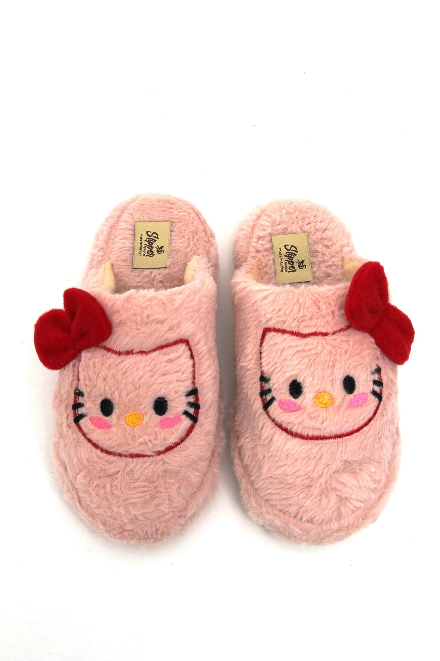 Pembe Figürlü Peluş Ev Terliği