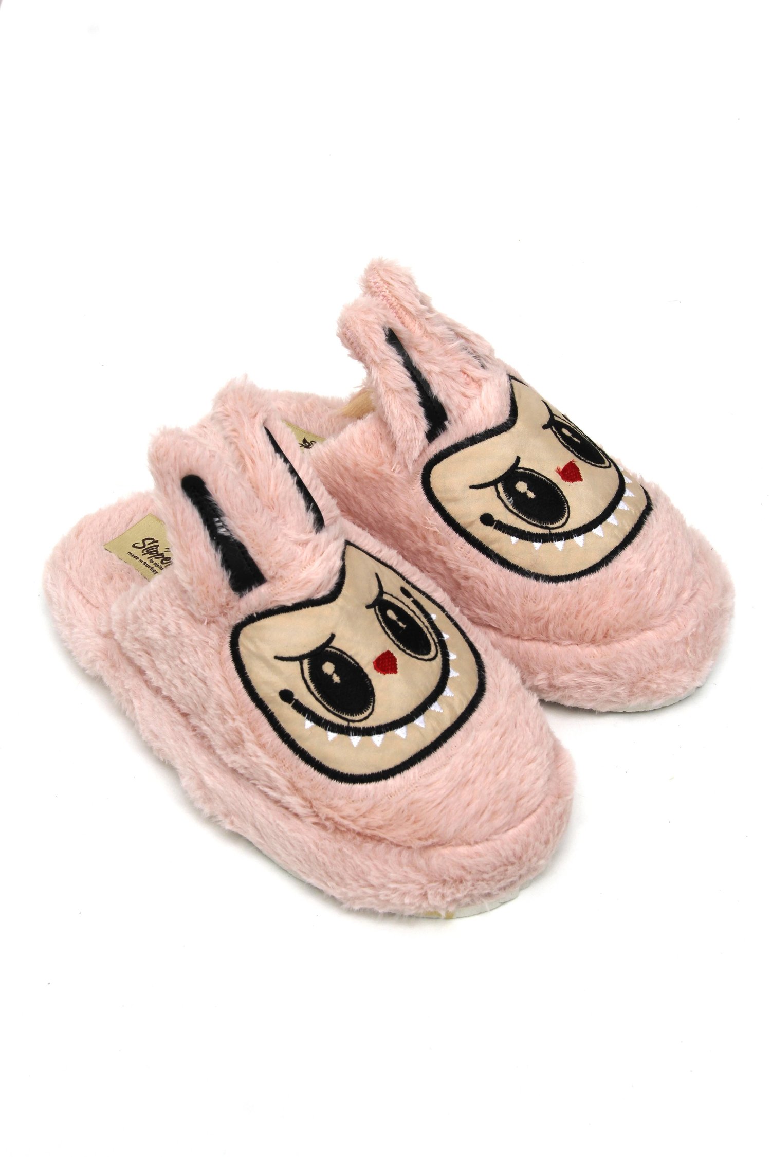 Pembe Figürlü Peluş Ev Terliği