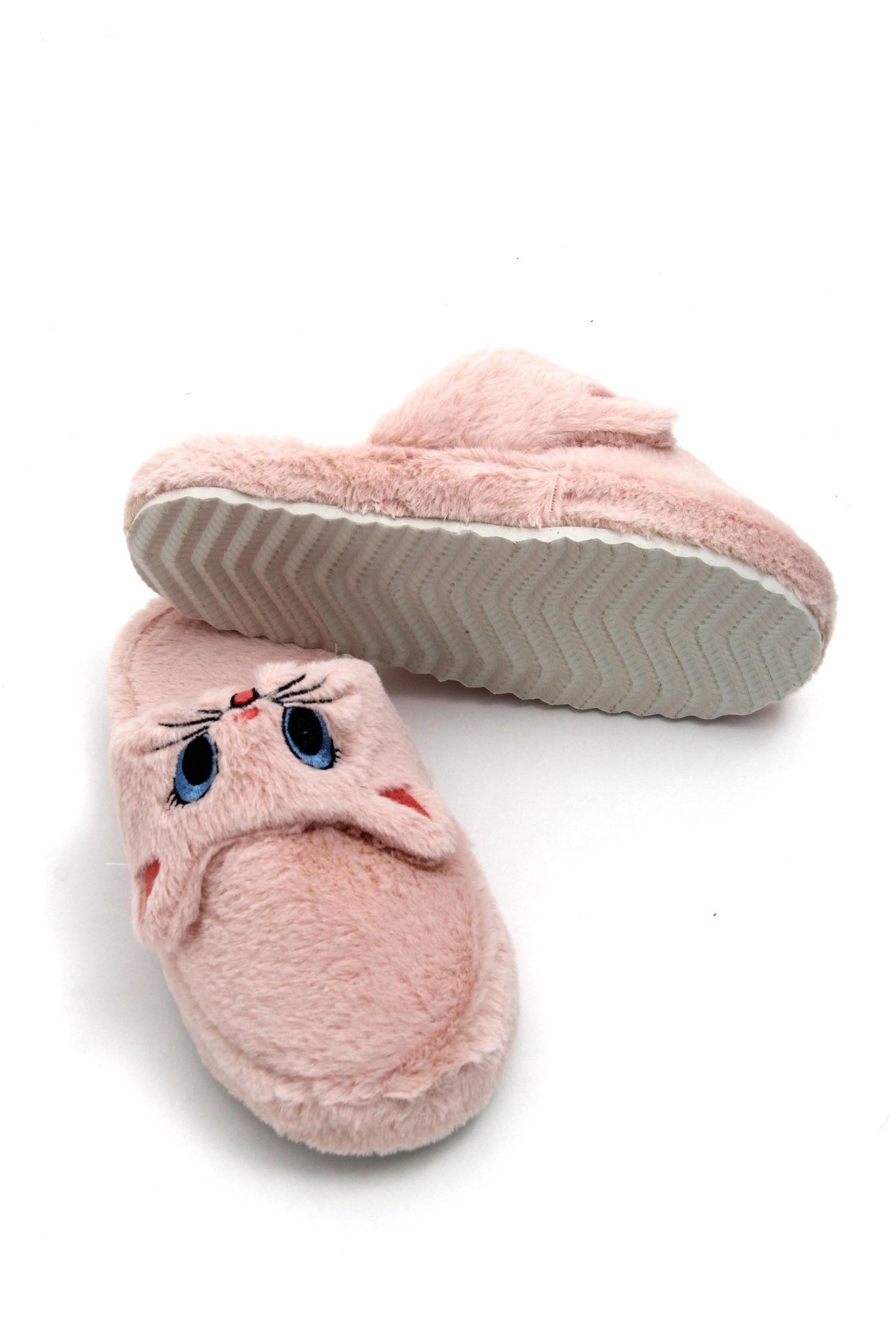 Pembe Figürlü Peluş Ev Terliği