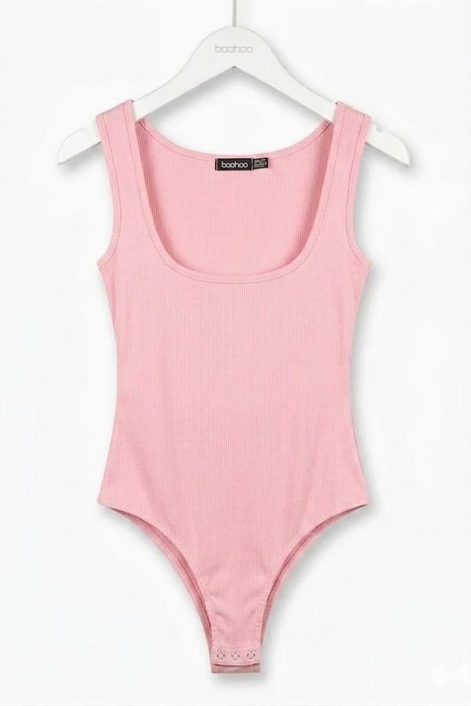 Pembe Kare Yaka Kaşkorse Bluz