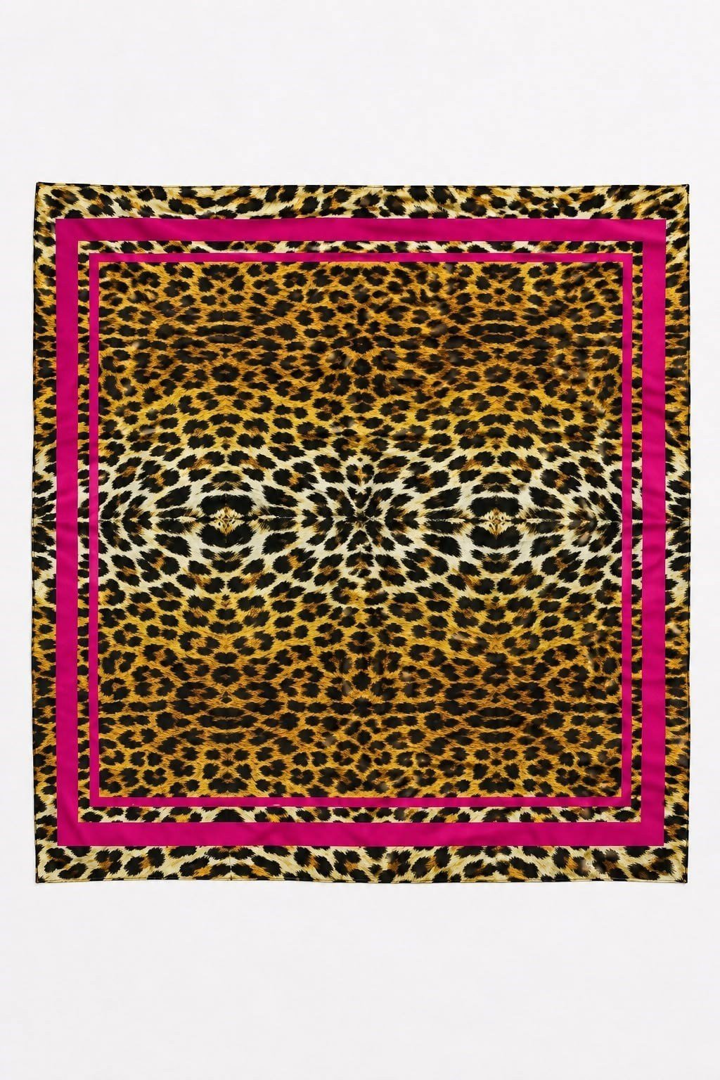 Pembe Leopar Desenli Şal