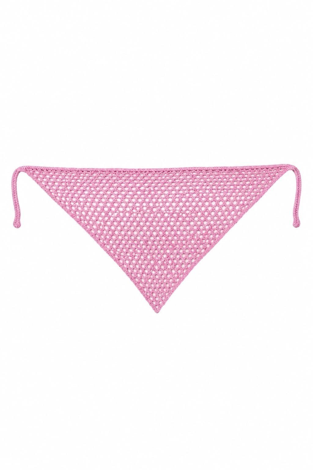 Pembe Örgü Fileli Bandana