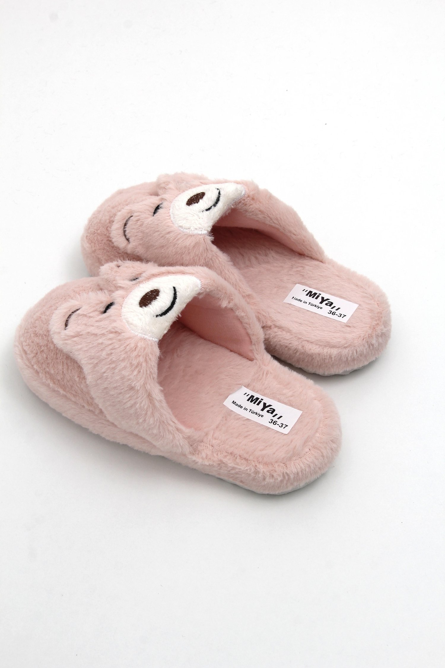 Pembe Peluş Önü Kapalı Terlik