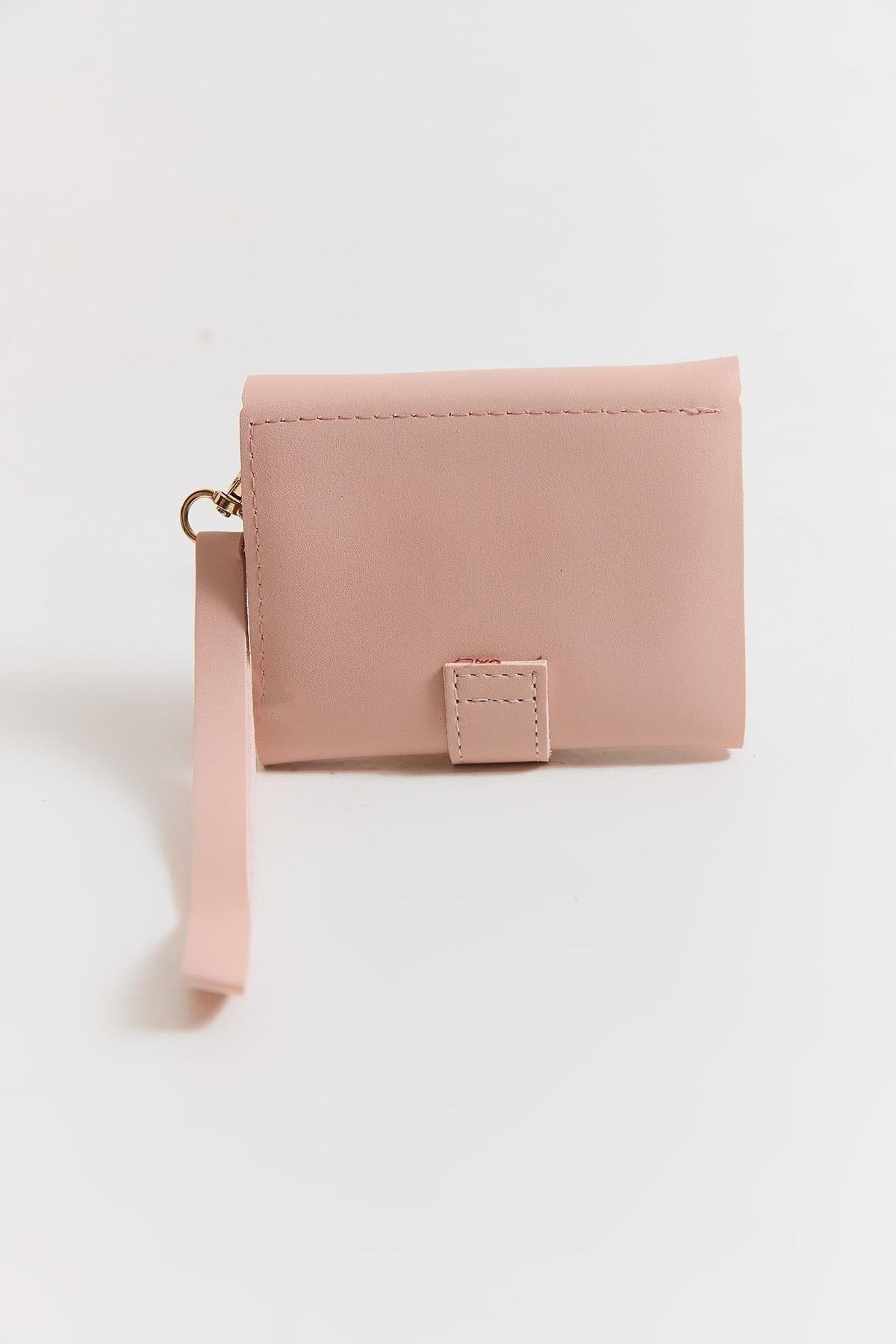 Pudra Çıtçıtlı Mini Cüzdan