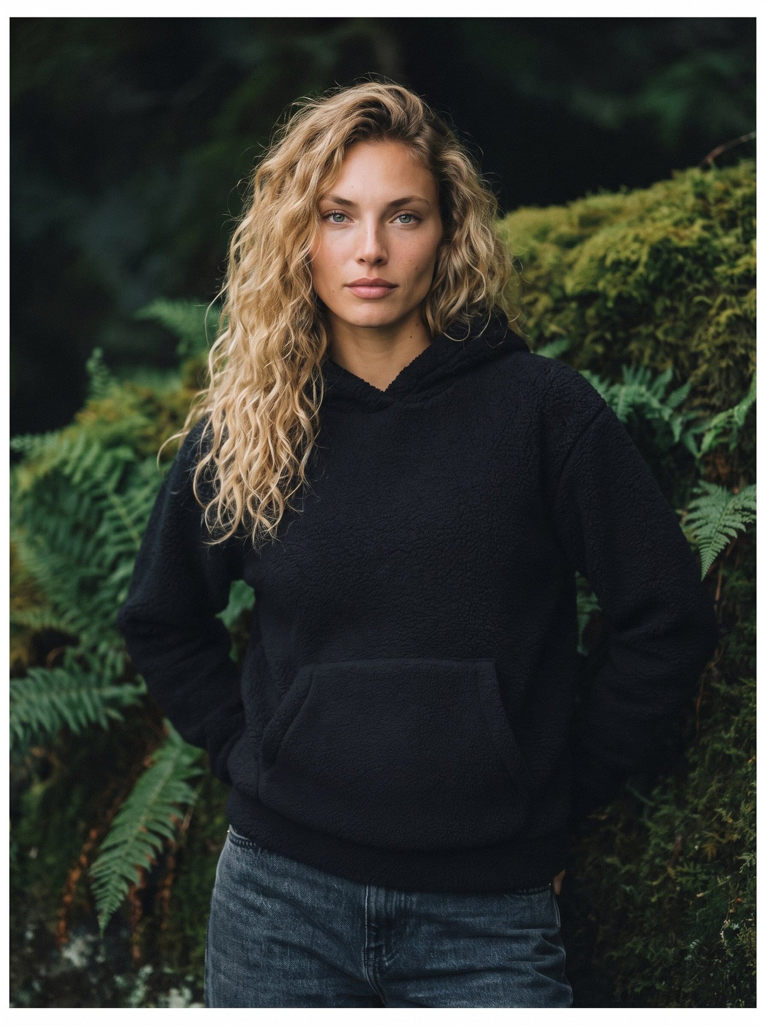 Siyah Kapüşonlu Welsoft Sweatshirt