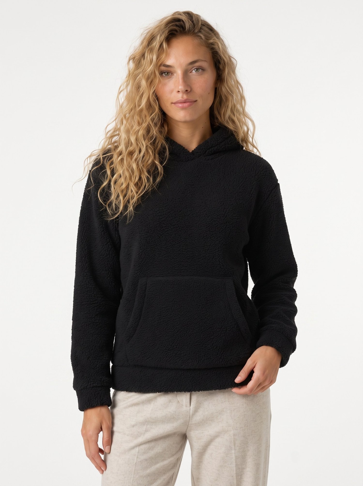 Siyah Kapüşonlu Welsoft Sweatshirt