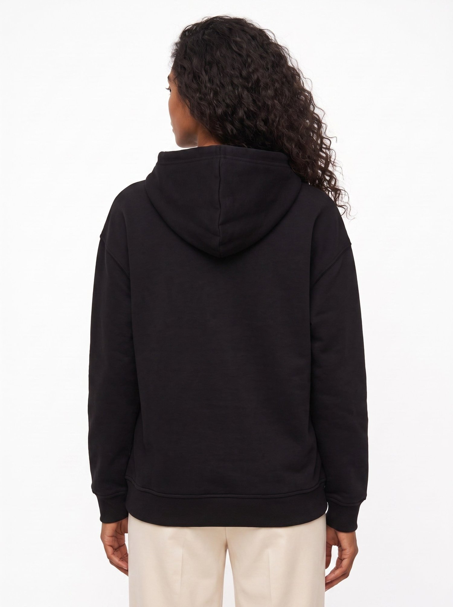 Siyah Oversize Kapüşonlu Sweatshirt