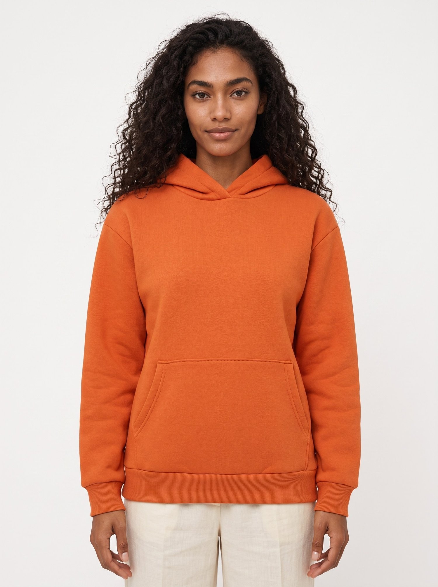 Turuncu Kanguru Cepli Sweatshirt