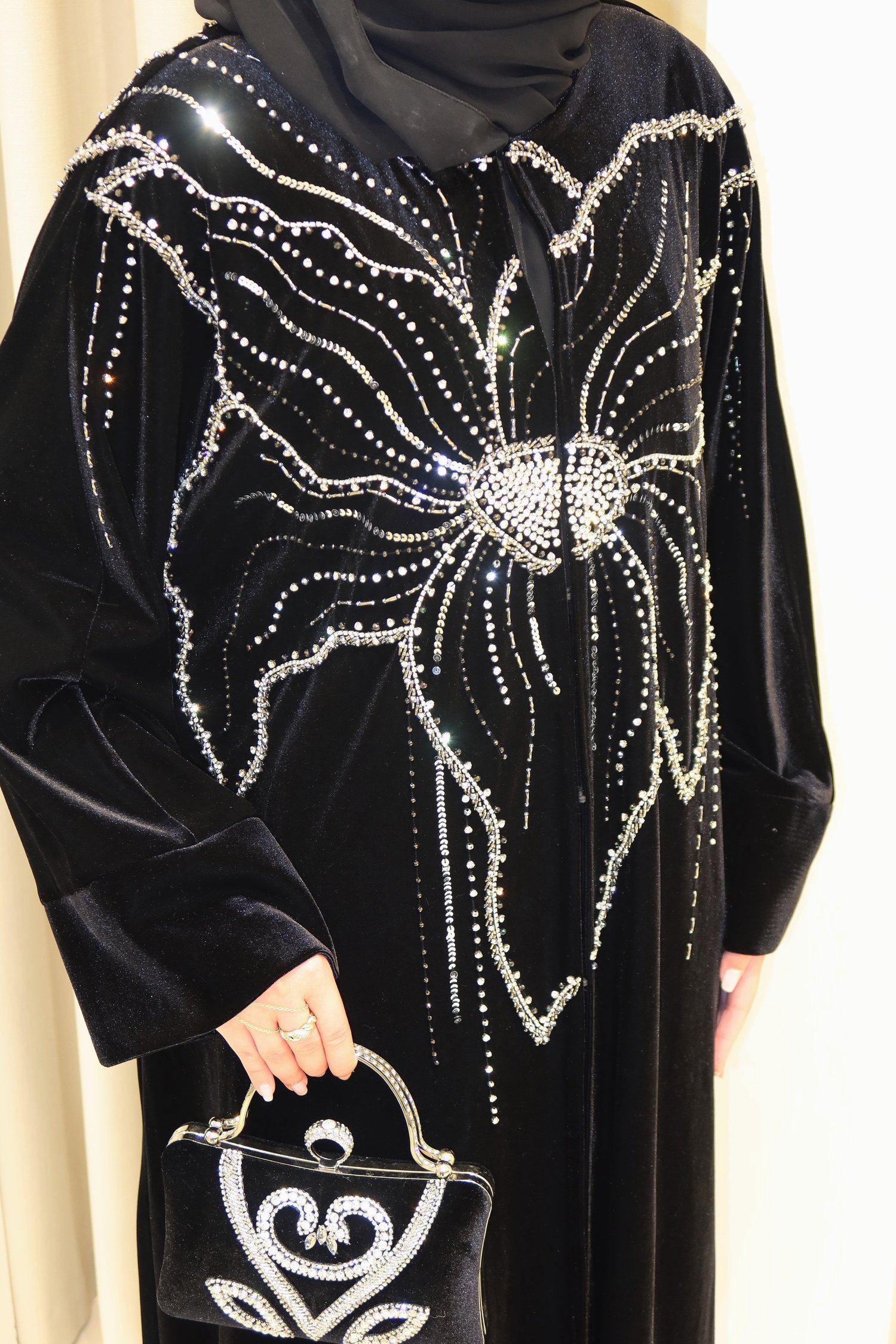 ORKİDE KADİFE ABAYA