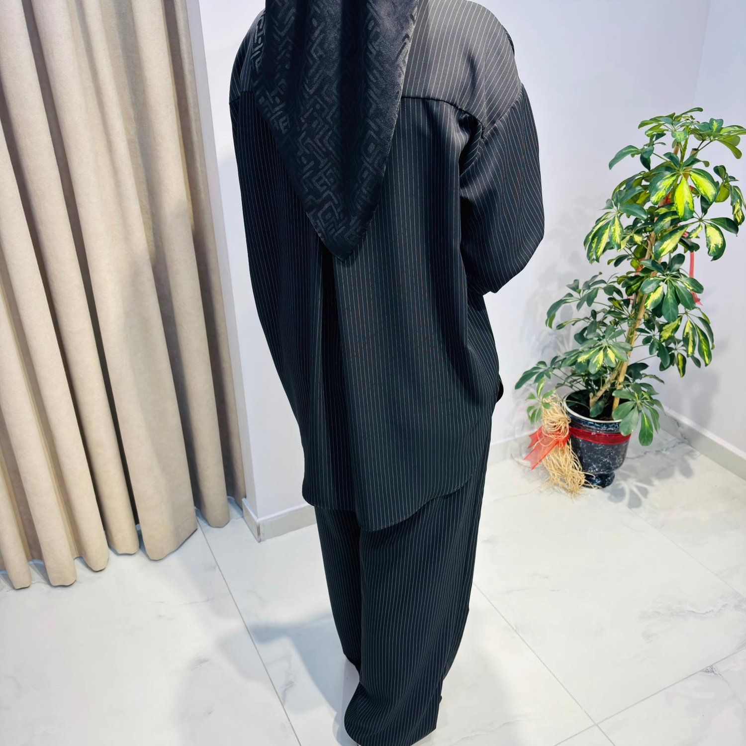 ALMARWAH ÇİZGİLİ PANTOLON GÖMLEK TAKIM