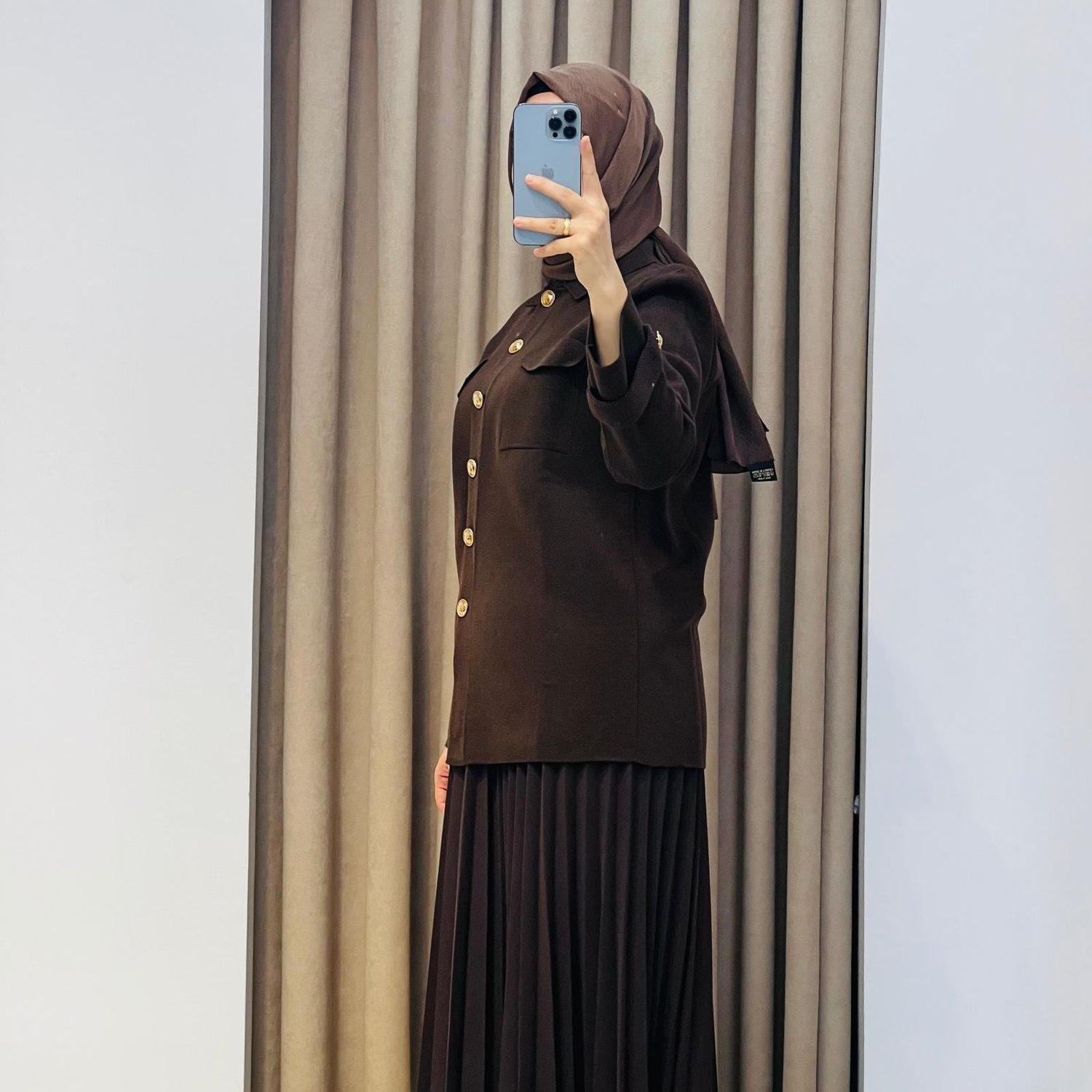 CELİNE ÇELİK ÖRME TRİKO HIRKA KAHVE
