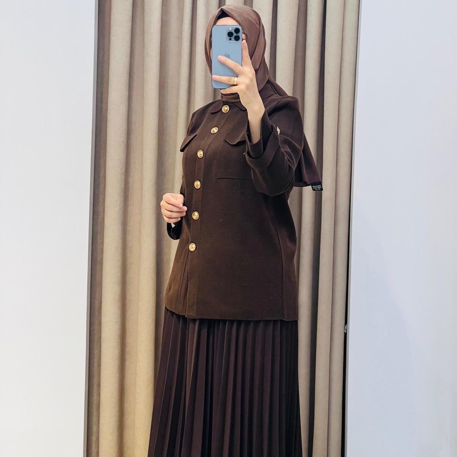 CELİNE ÇELİK ÖRME TRİKO HIRKA KAHVE