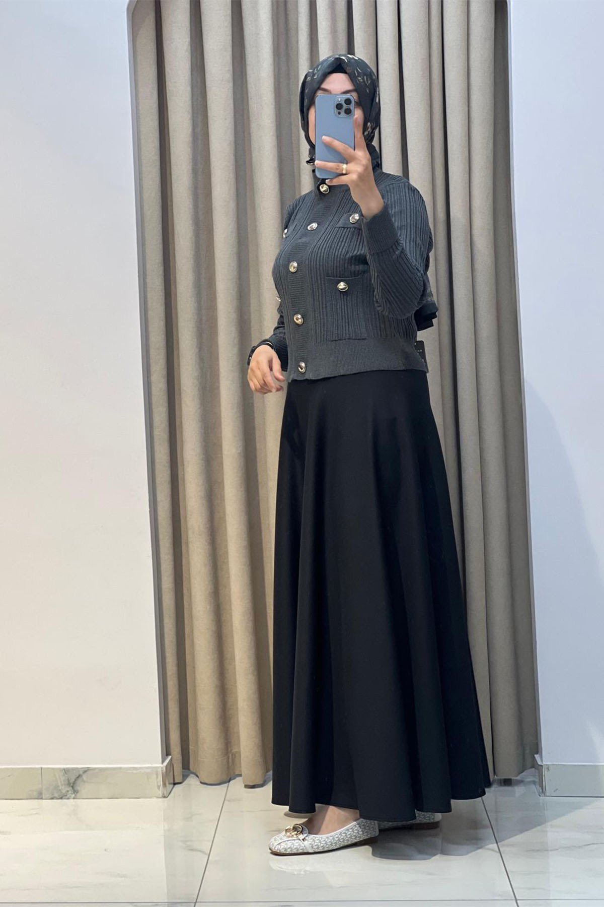 Diva Düğmeli Triko HIrka Grimelanj