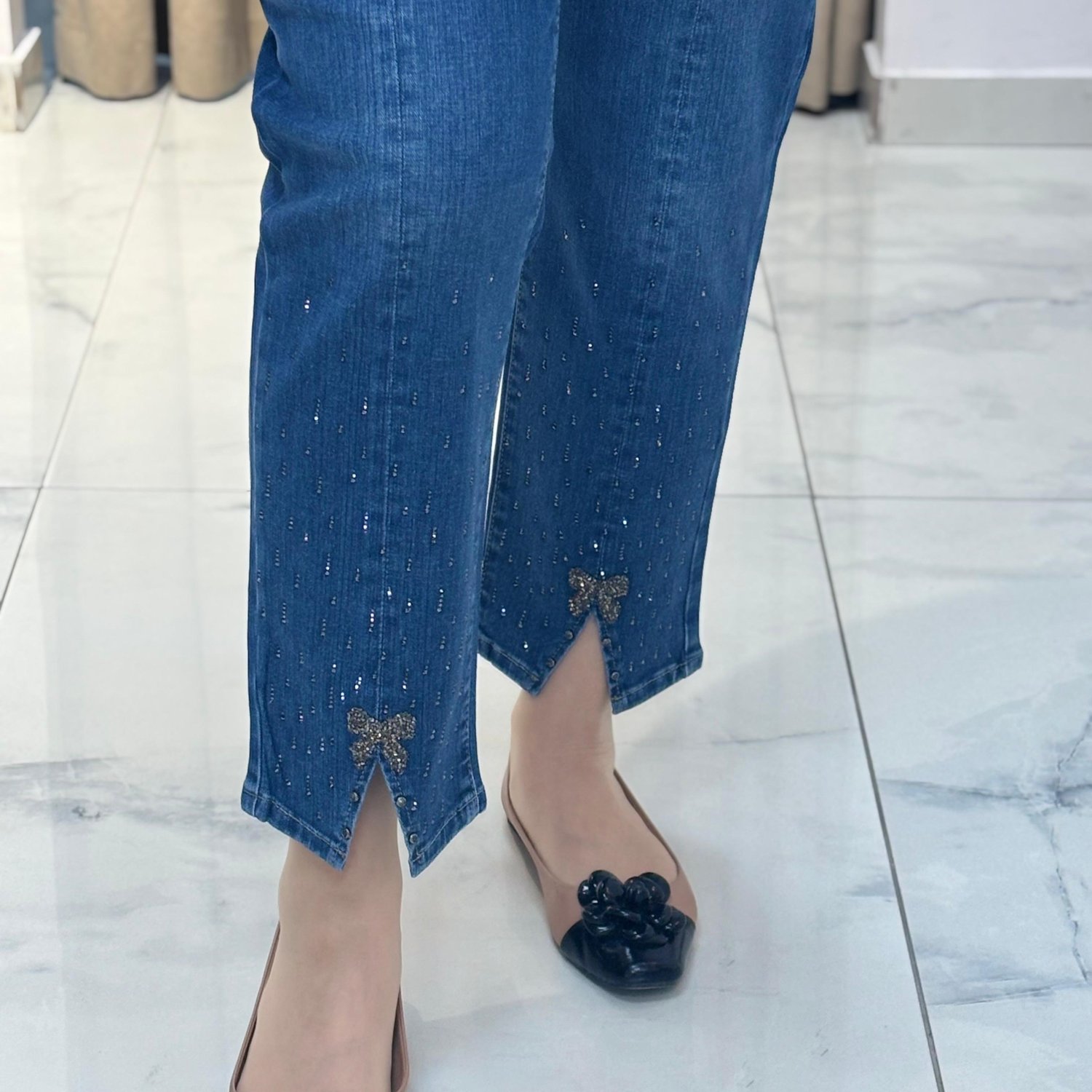 LA CARTE MOM JEAN KOT PANTOLON ORTA MAVİ