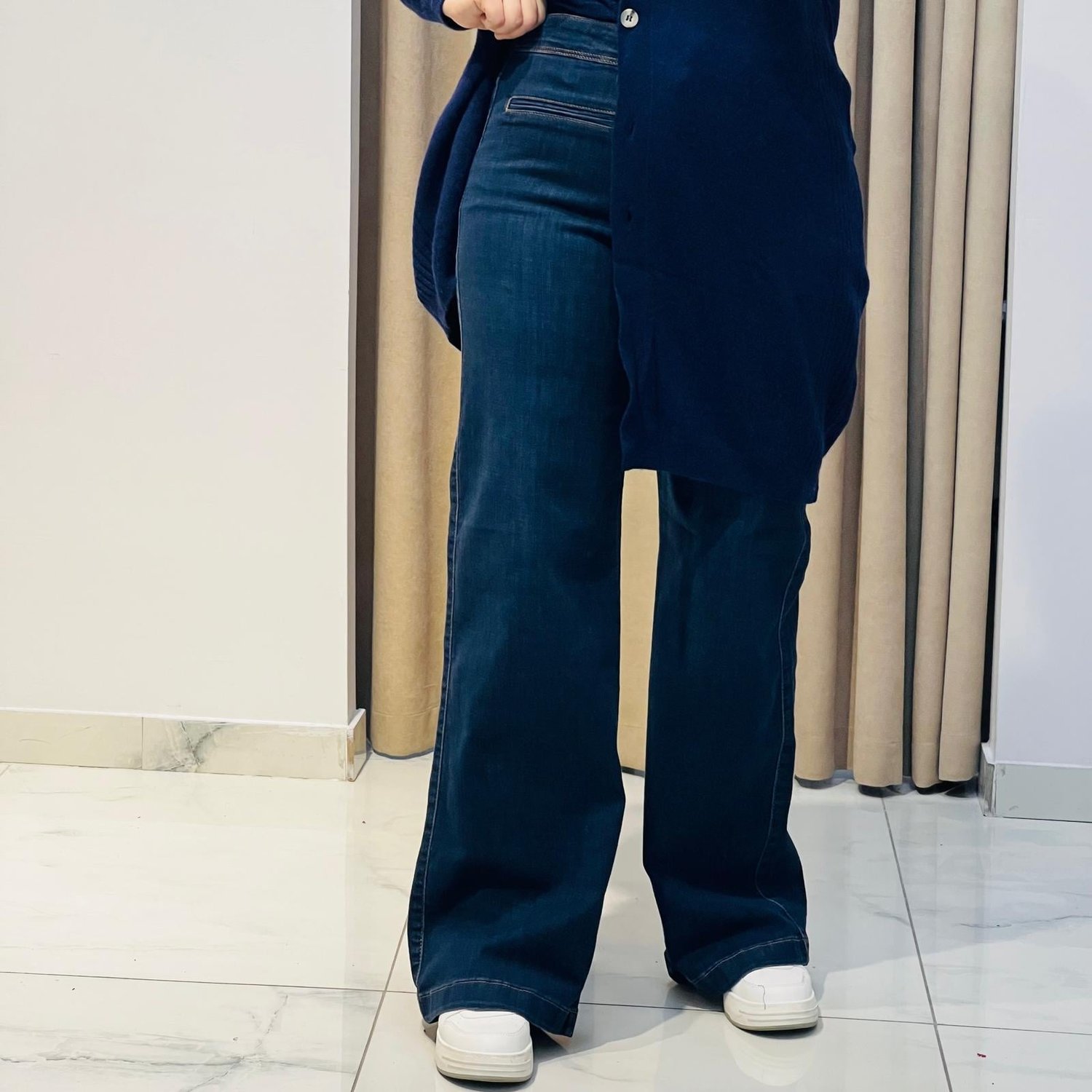 LACARTE PALAZZO JEAN PANTOLON  MAVİ
