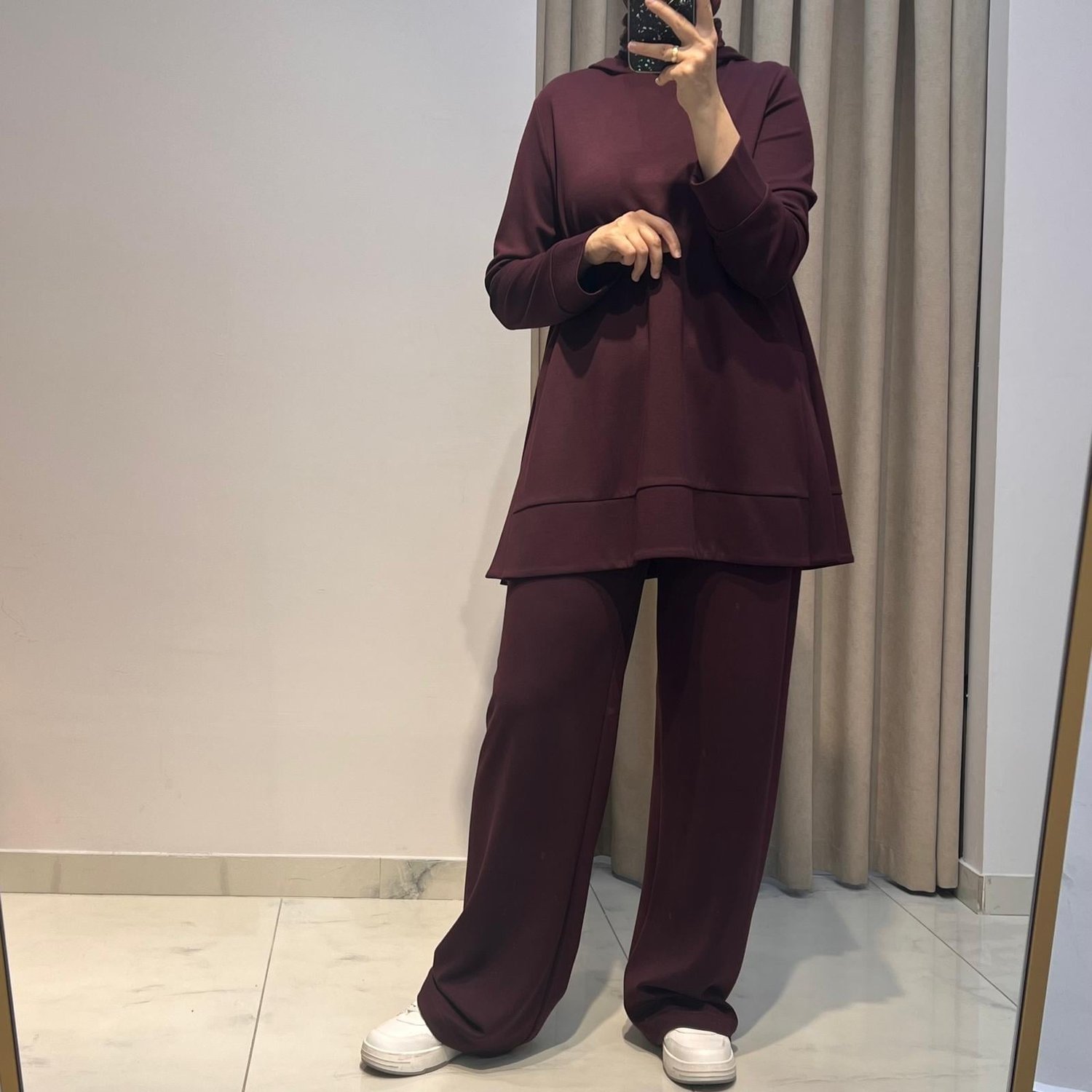 MIORI BERN PANTOLONLU MODAL TAKIM BORDO