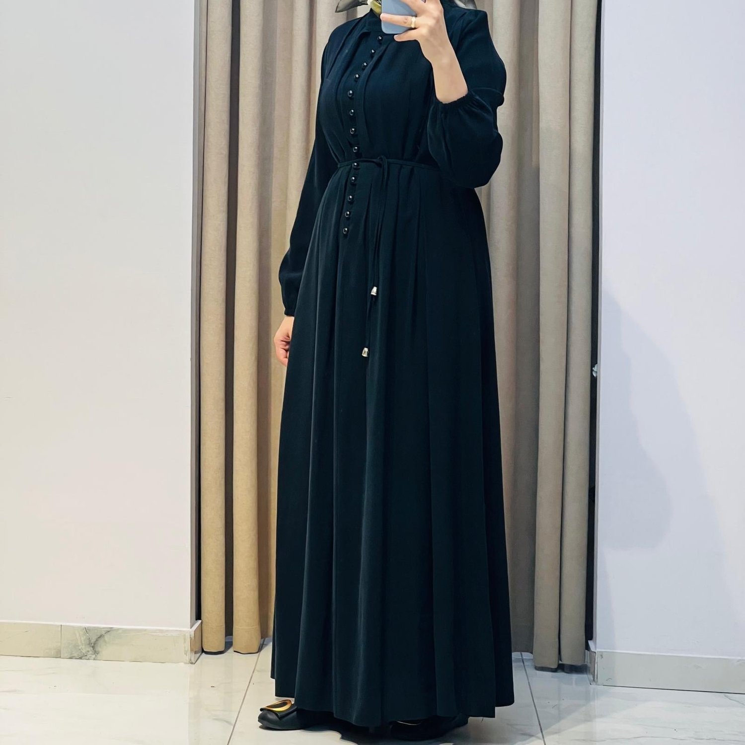 NAQSHE ELBİSE SİYAH