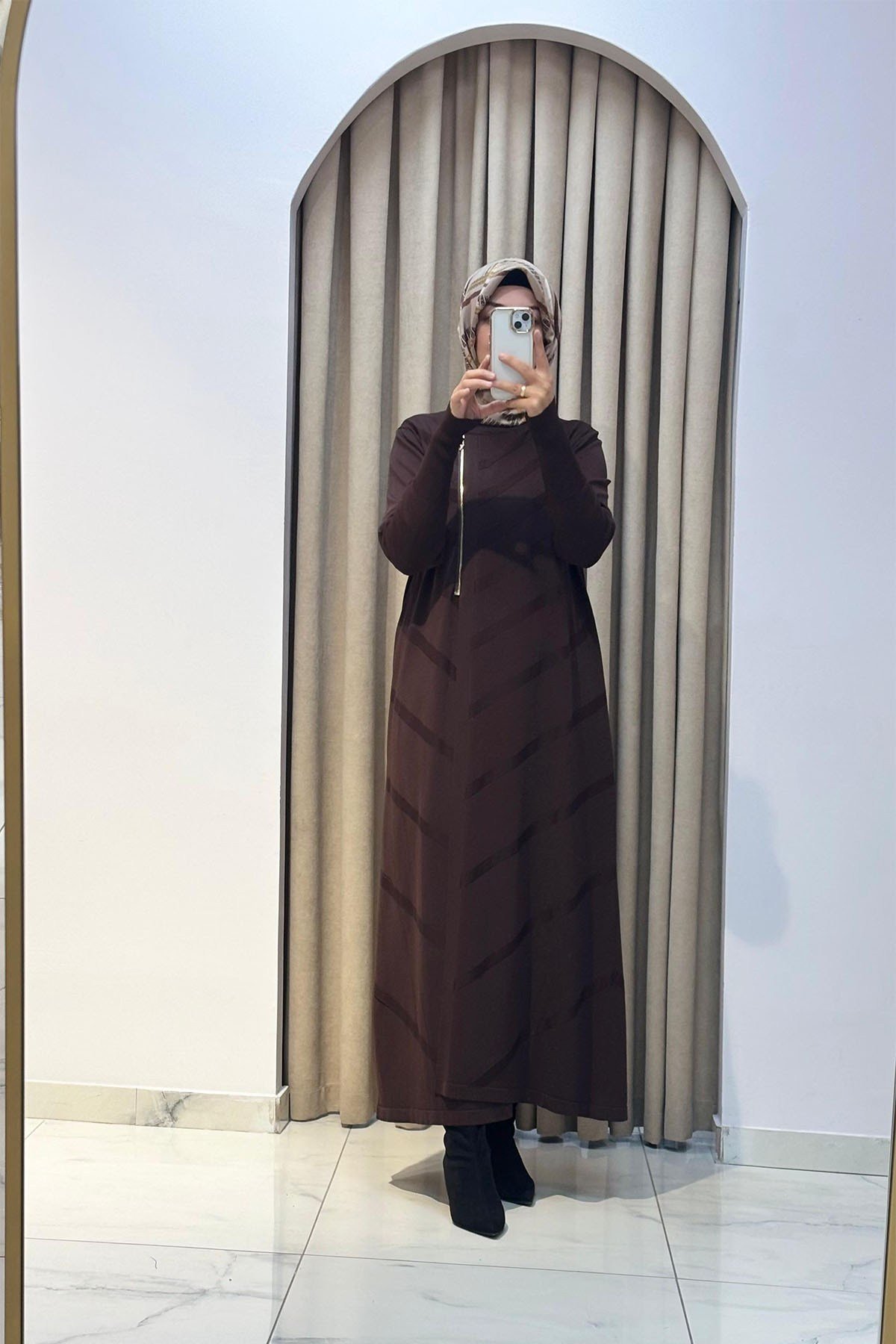 Ö.R Rayon Asis Hırka Kahverengi