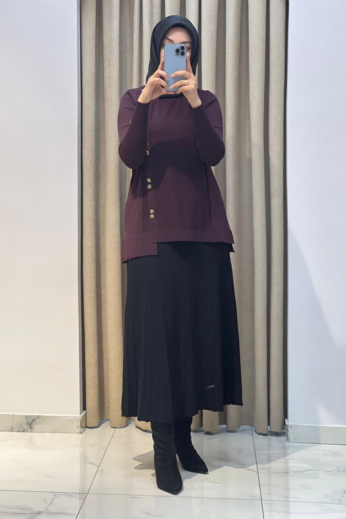 Ö.R Rayon Kelebek Etek Siyah